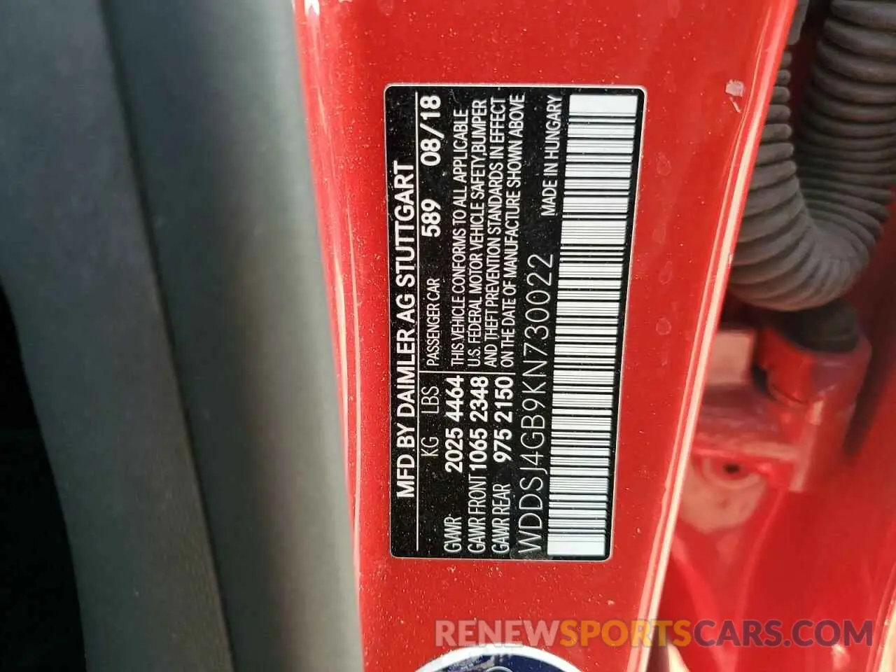 12 fotografías del automóvil dañado WDDSJ4GB9KN730022 MERCEDES-BENZ CLA-CLASS 2019