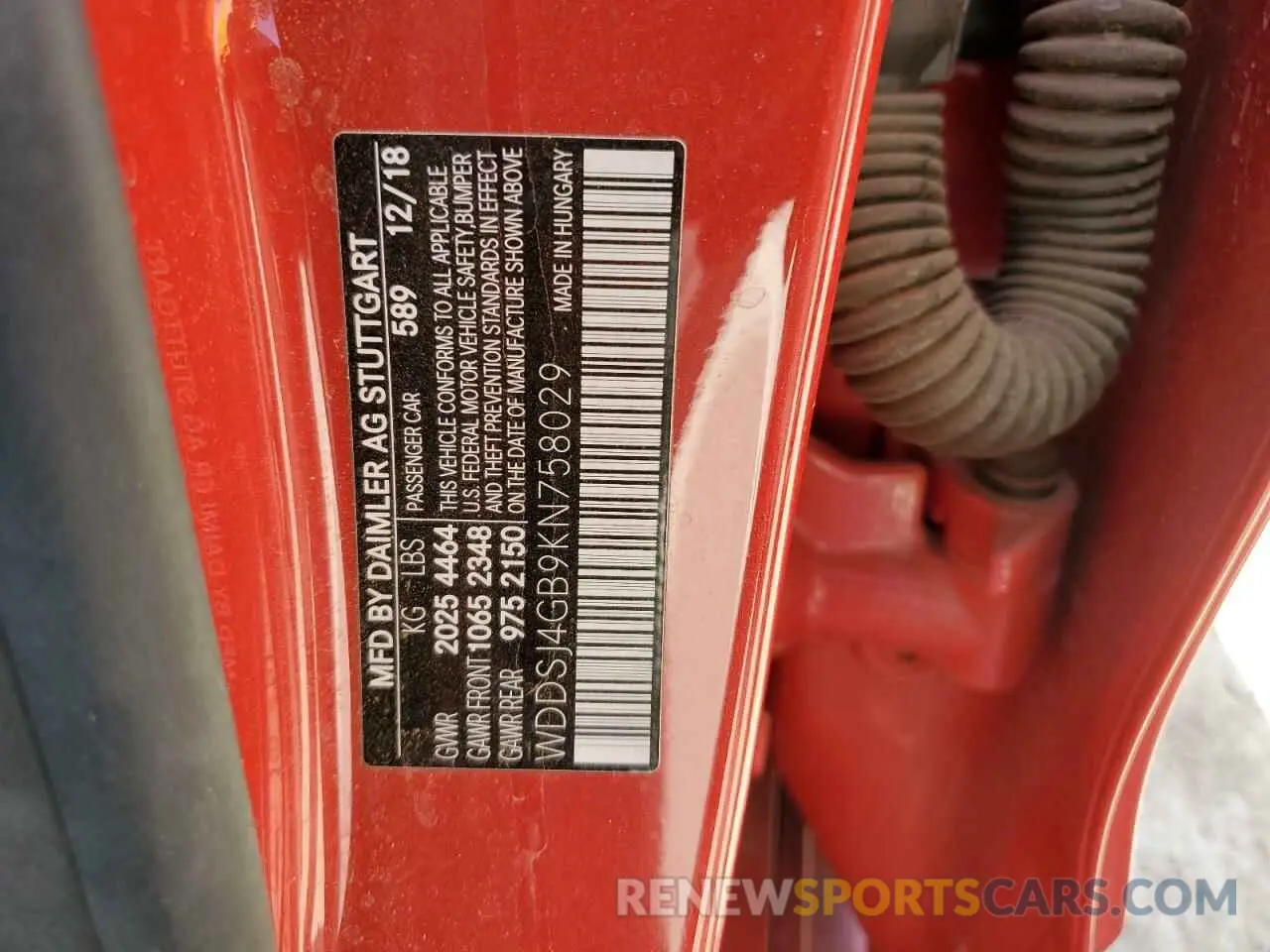 13 fotografías del automóvil dañado WDDSJ4GB9KN758029 MERCEDES-BENZ CLA-CLASS 2019