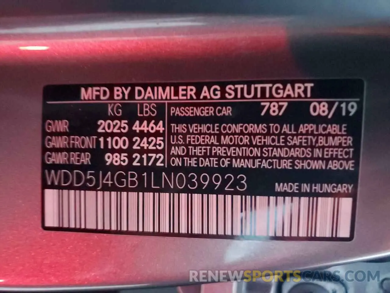 12 fotografías del automóvil dañado WDD5J4GB1LN039923 MERCEDES-BENZ CLA-CLASS 2020