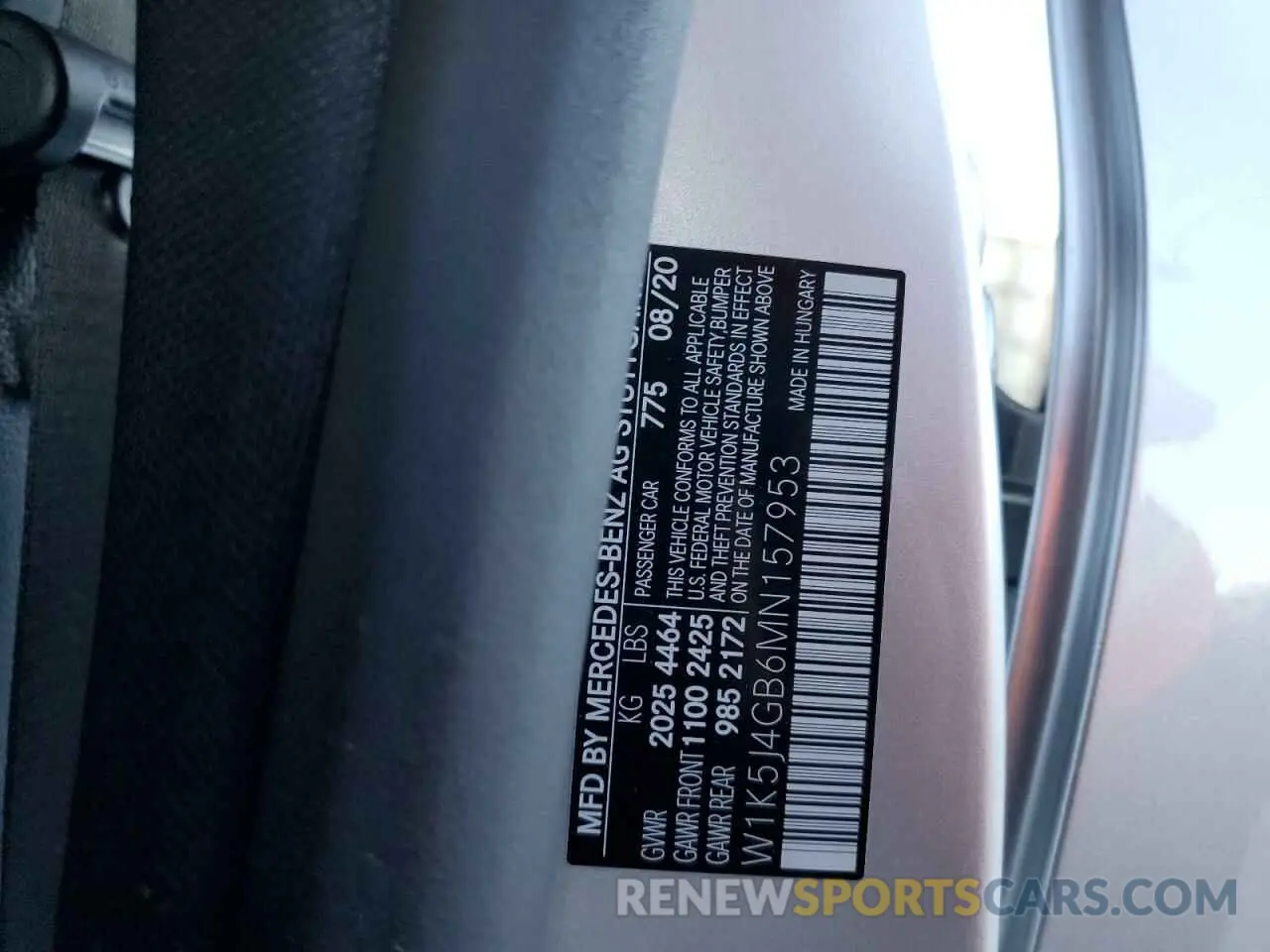 10 fotografías del automóvil dañado W1K5J4GB6MN157953 MERCEDES-BENZ CLA-CLASS 2021