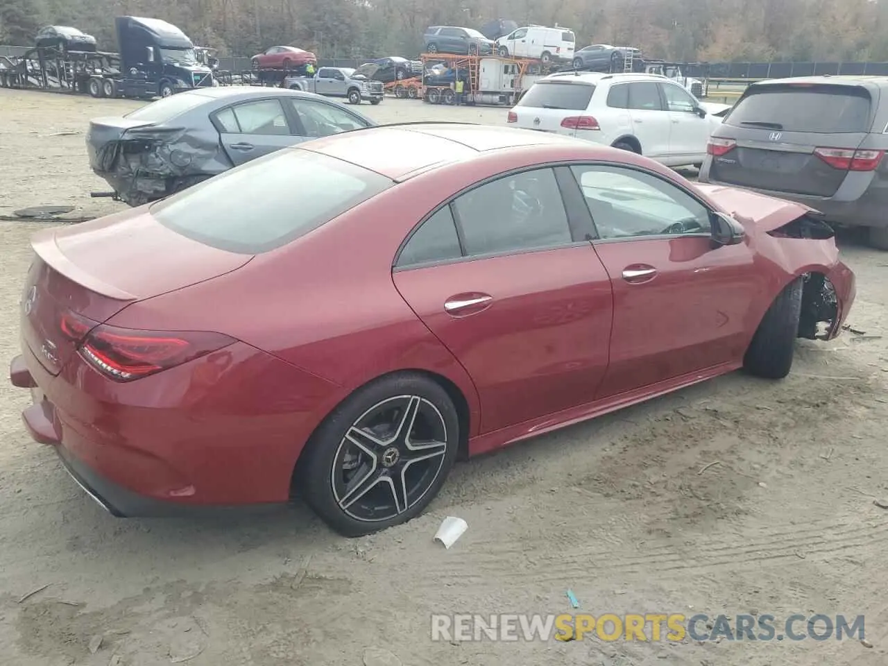 3 fotografías del automóvil dañado W1K5J4HB0MN165366 MERCEDES-BENZ CLA-CLASS 2021