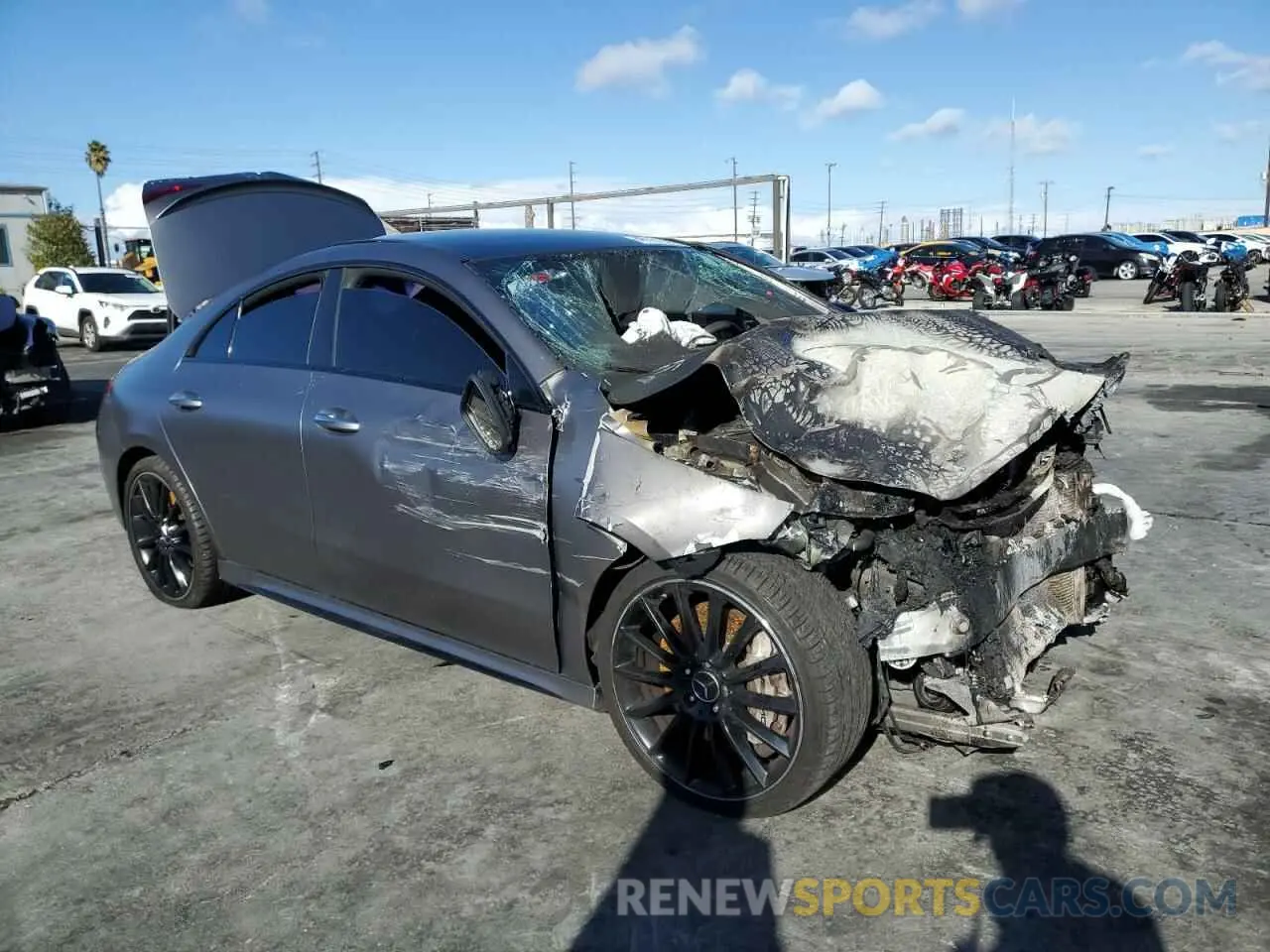 4 fotografías del automóvil dañado W1K5J5BB8MN177134 MERCEDES-BENZ CLA-CLASS 2021