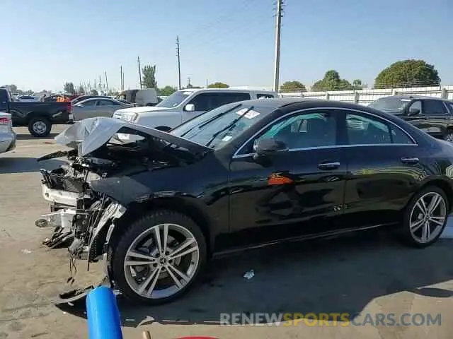 11 fotografías del automóvil dañado W1K5J4GB0NN248167 MERCEDES-BENZ CLA-CLASS 2022