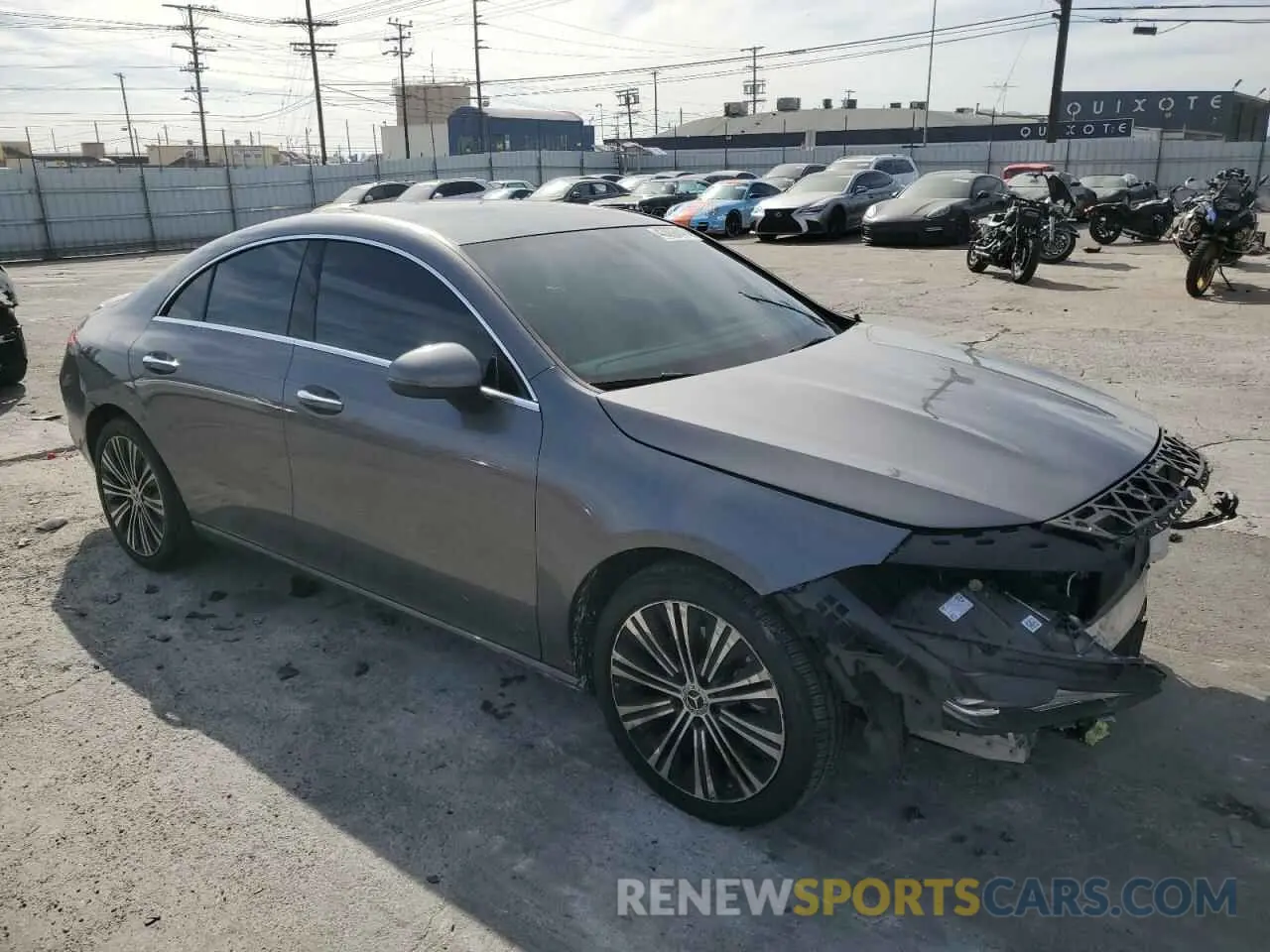 4 fotografías del automóvil dañado W1K5J4GB4NN299106 MERCEDES-BENZ CLA-CLASS 2022
