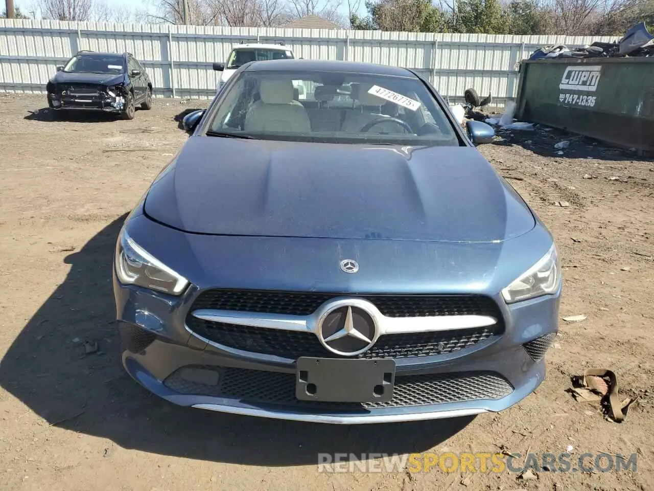 5 fotografías del automóvil dañado W1K5J4HB5NN253508 MERCEDES-BENZ CLA-CLASS 2022