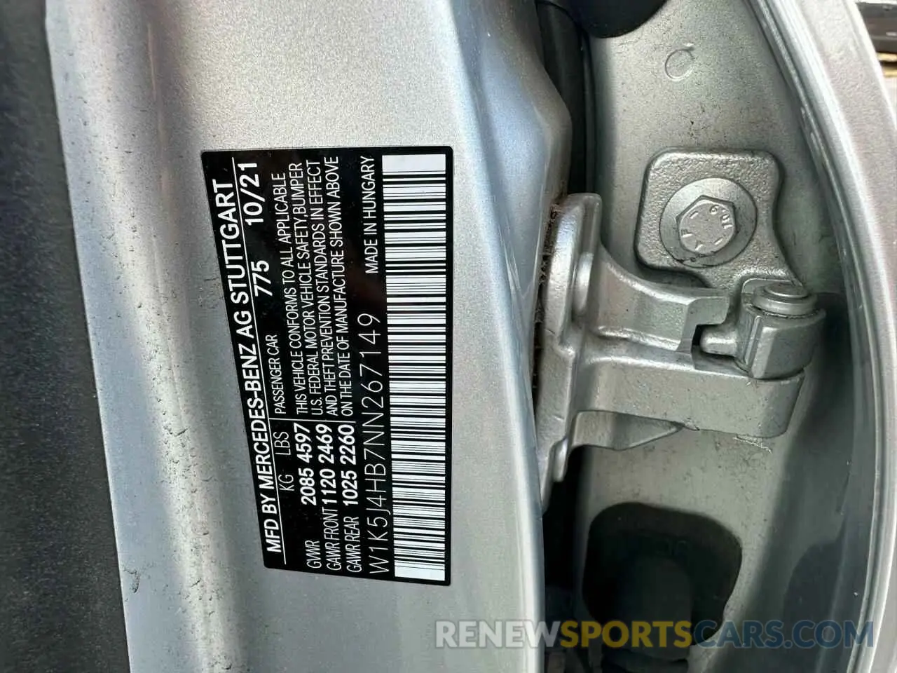 10 fotografías del automóvil dañado W1K5J4HB7NN267149 MERCEDES-BENZ CLA-CLASS 2022