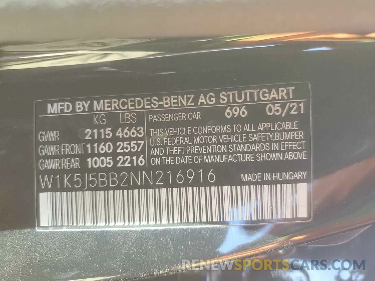 12 fotografías del automóvil dañado W1K5J5BB2NN216916 MERCEDES-BENZ CLA-CLASS 2022