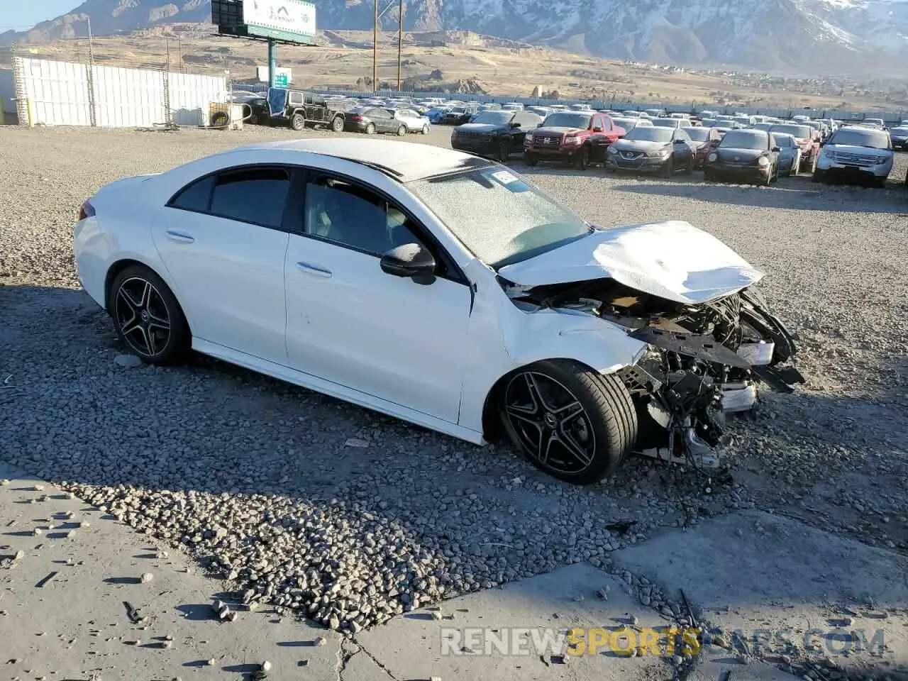 4 fotografías del automóvil dañado W1K5J4HB1PN407277 MERCEDES-BENZ CLA-CLASS 2023