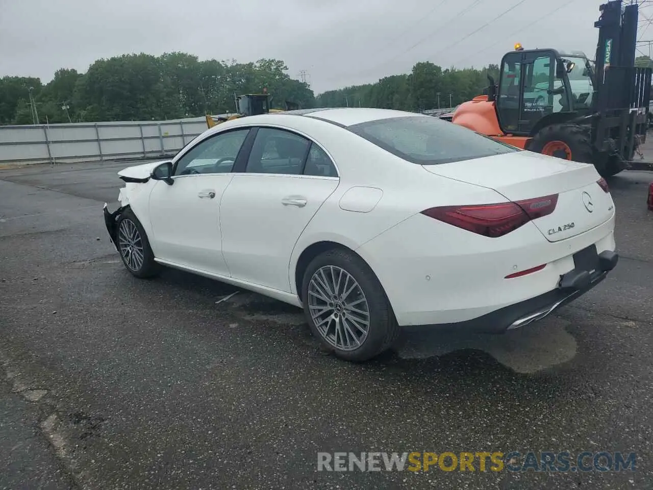 2 fotografías del automóvil dañado W1K5J4HB5SN511148 MERCEDES-BENZ CLA-CLASS 2025