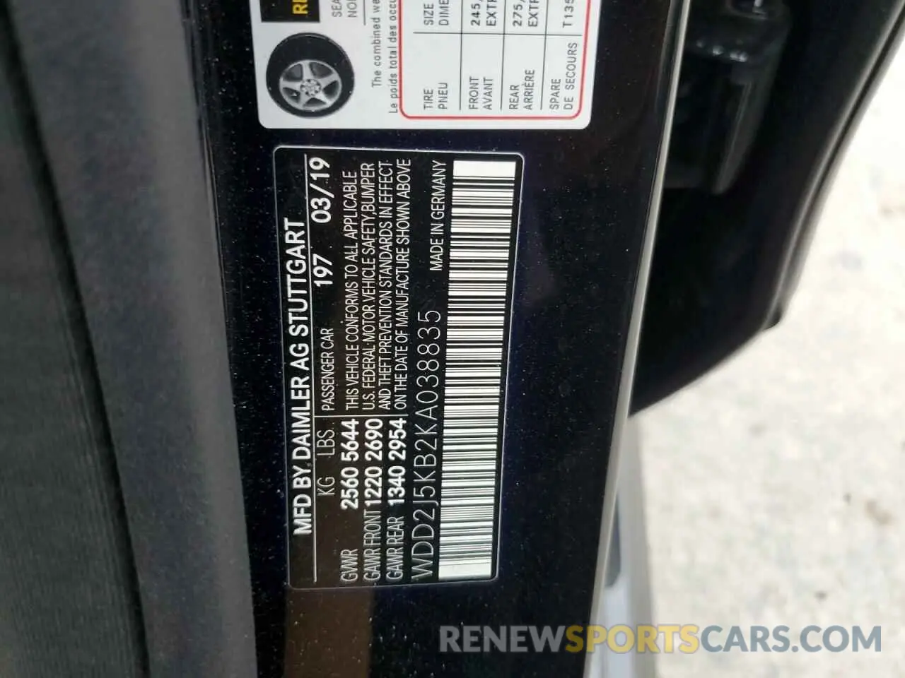 13 fotografías del automóvil dañado WDD2J5KB2KA038835 MERCEDES-BENZ CLC-CLASS 2019