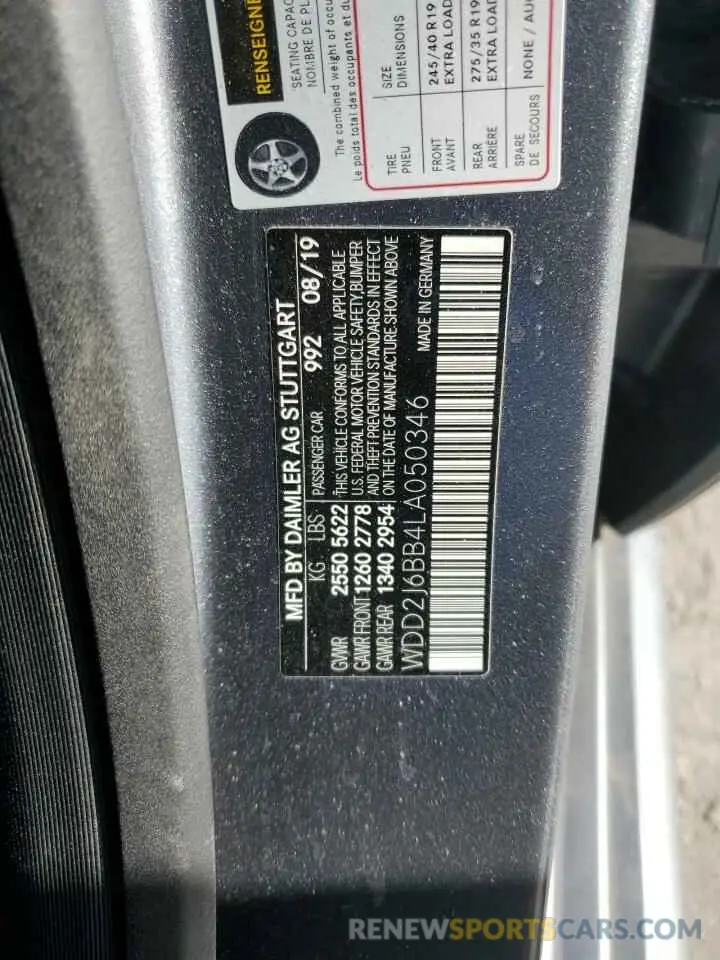 13 fotografías del automóvil dañado WDD2J6BB4LA050346 MERCEDES-BENZ CLC-CLASS 2020
