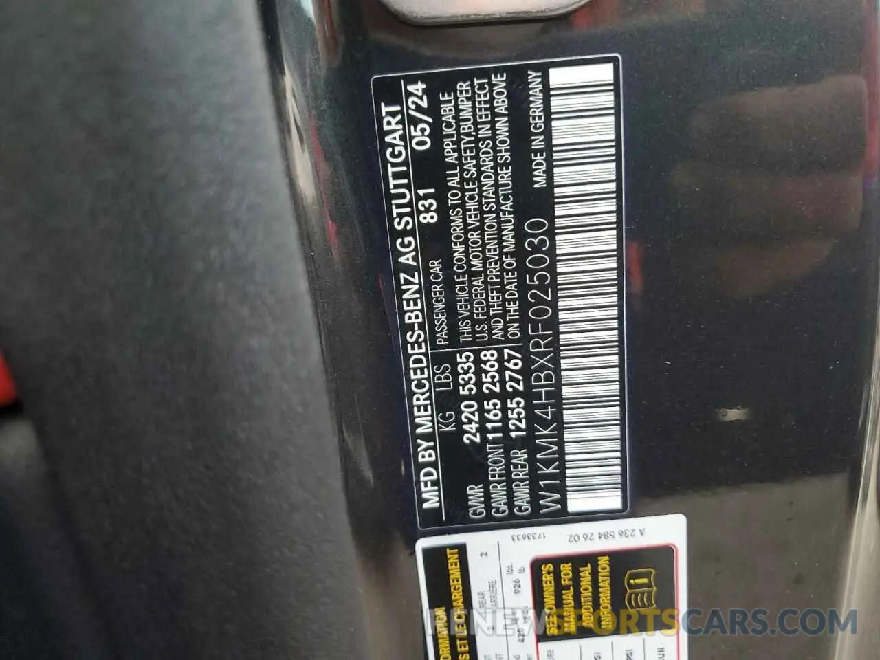13 fotografías del automóvil dañado W1KMK4HBXRF025030 MERCEDES-BENZ CLE 300 4M 2024