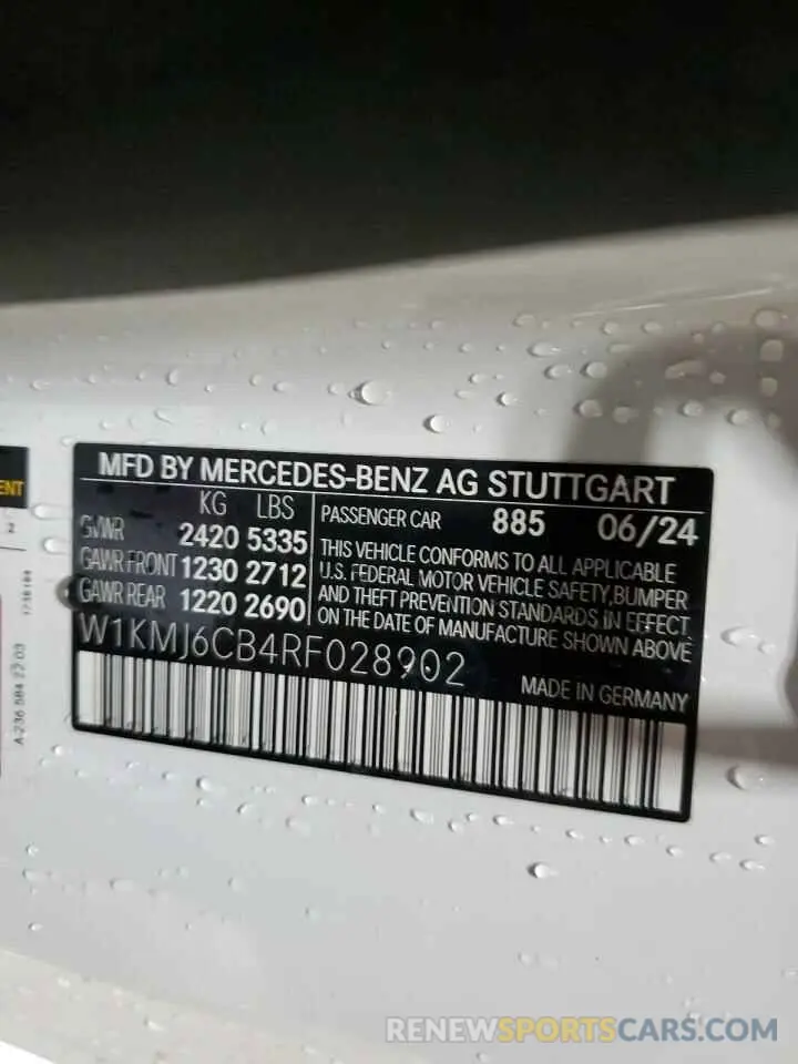12 fotografías del automóvil dañado W1KMJ6CB4RF028902 MERCEDES-BENZ CLE AMG 53 2024