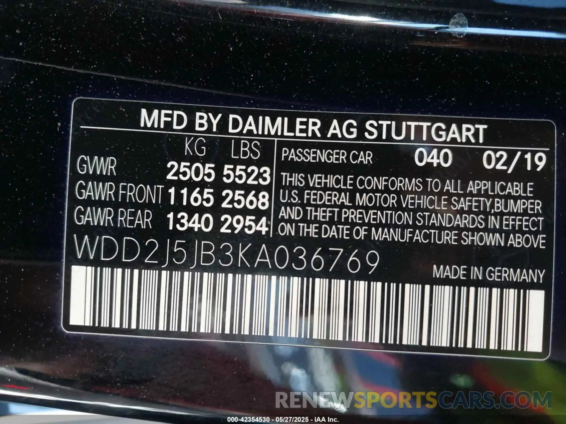 9 fotografías del automóvil dañado WDD2J5JB3KA036769 MERCEDES-BENZ CLS 450 2019