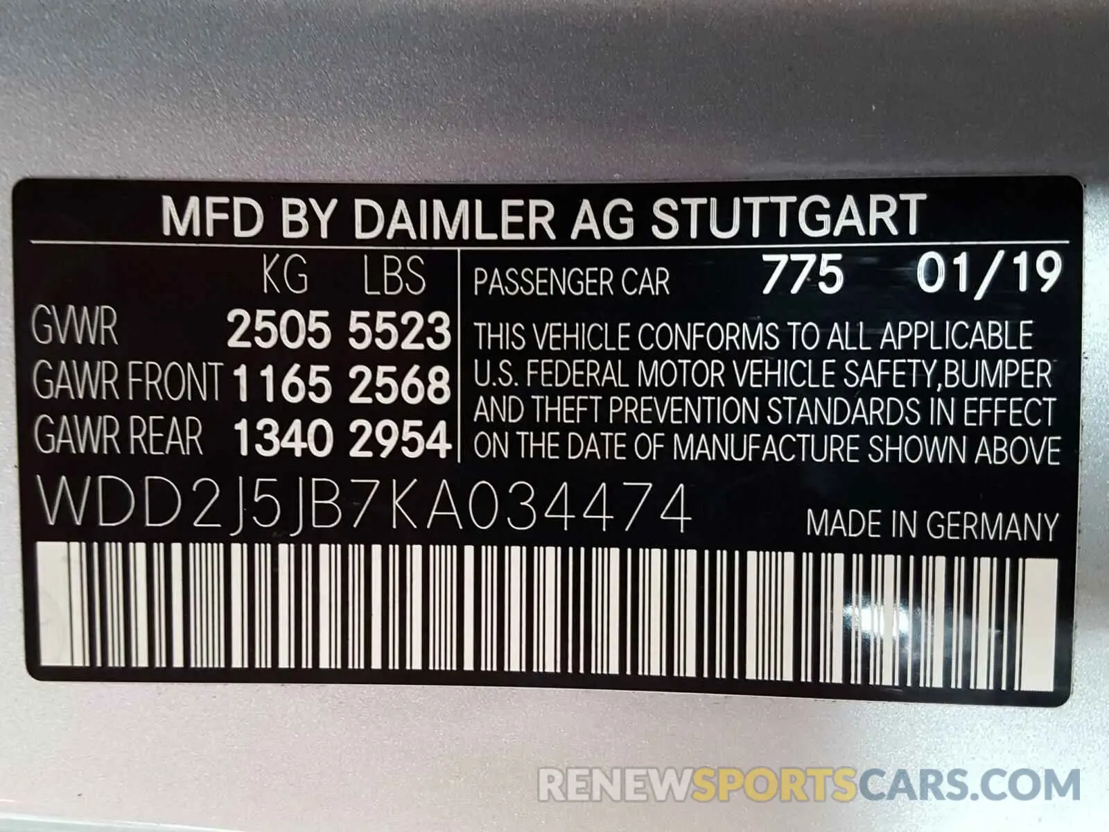 10 fotografías del automóvil dañado WDD2J5JB7KA034474 MERCEDES-BENZ CLS 450 2019