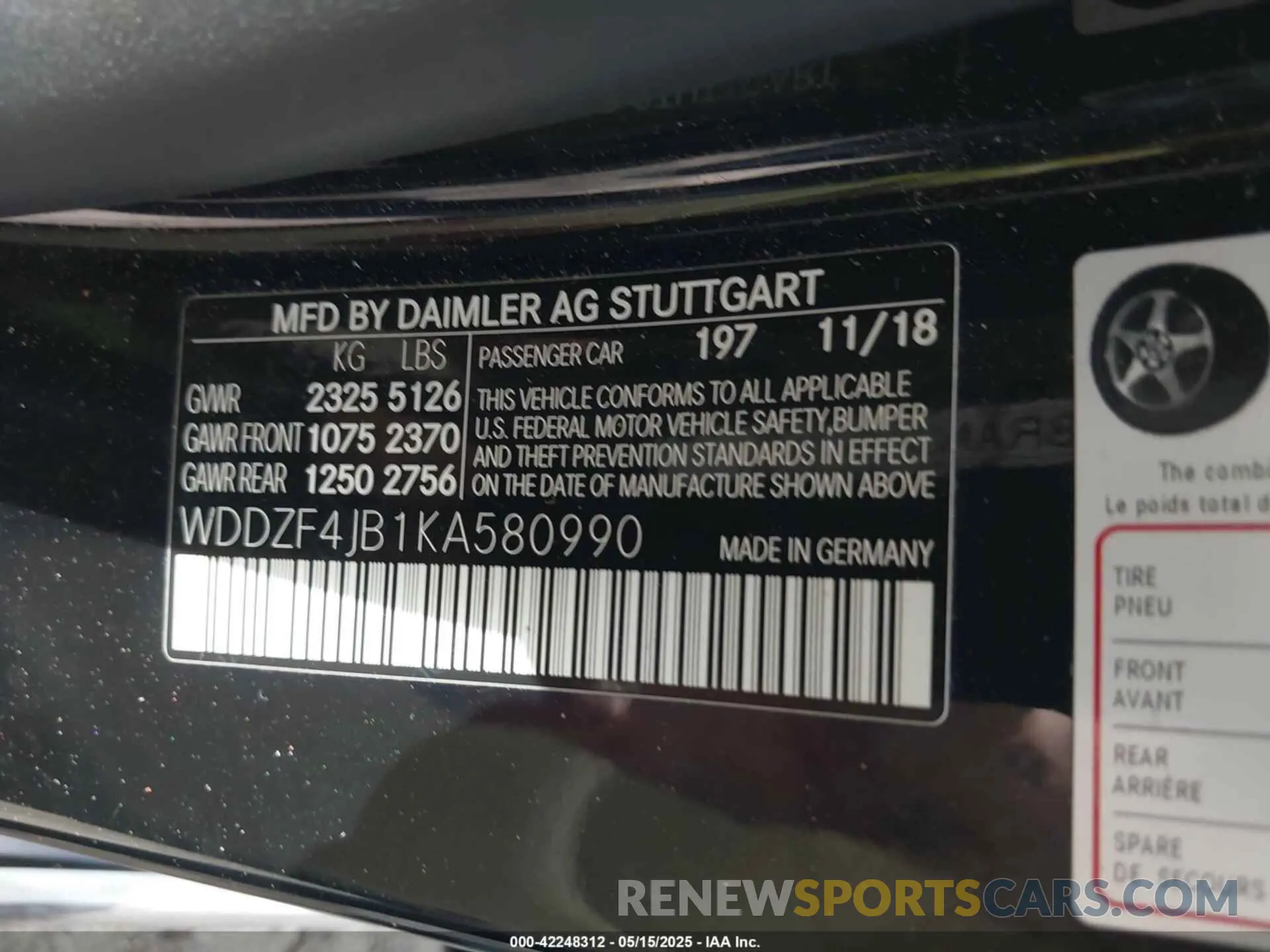9 fotografías del automóvil dañado WDDZF4JB1KA580990 MERCEDES-BENZ E 300 2019