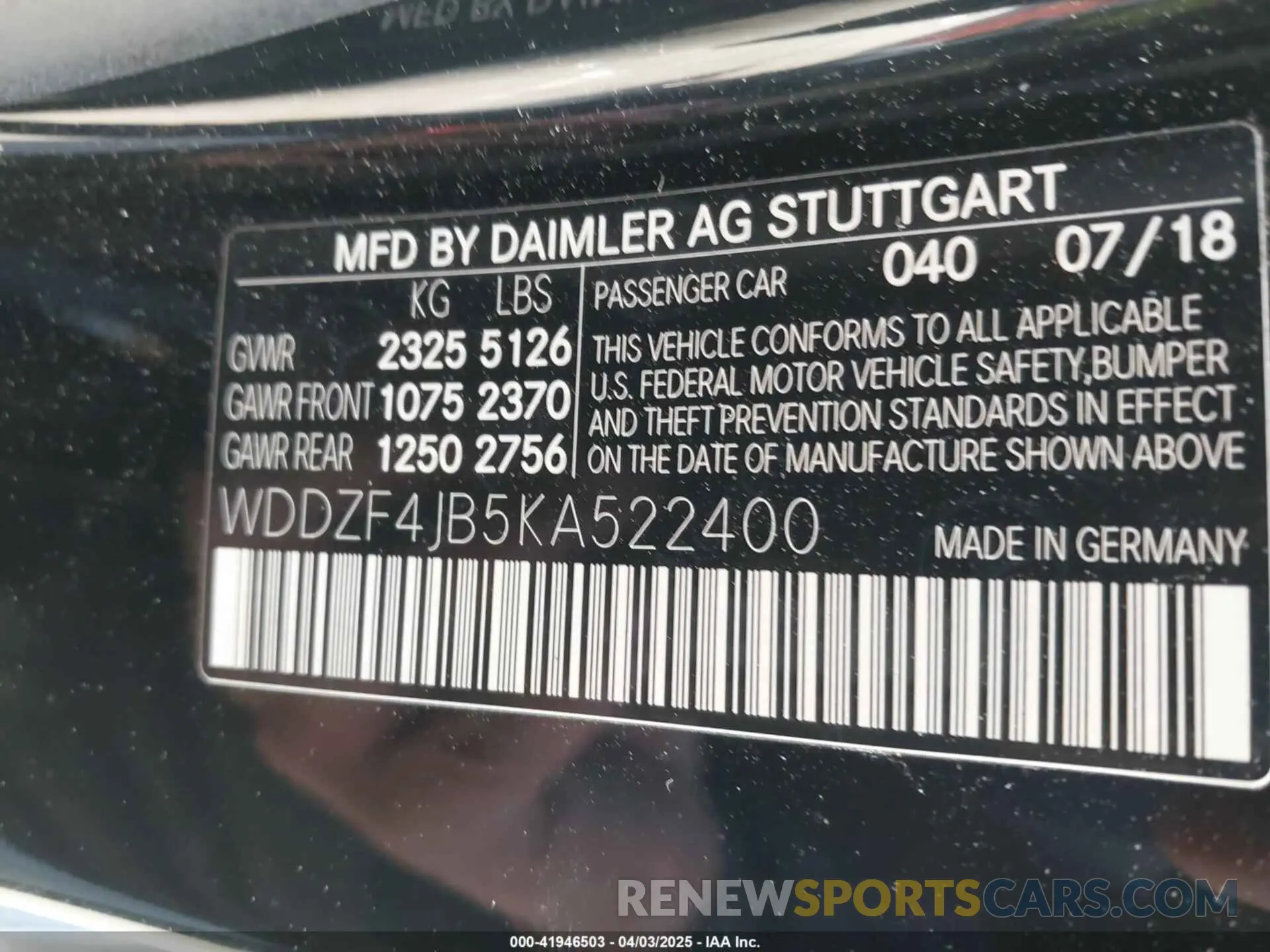 9 fotografías del automóvil dañado WDDZF4JB5KA522400 MERCEDES-BENZ E 300 2019