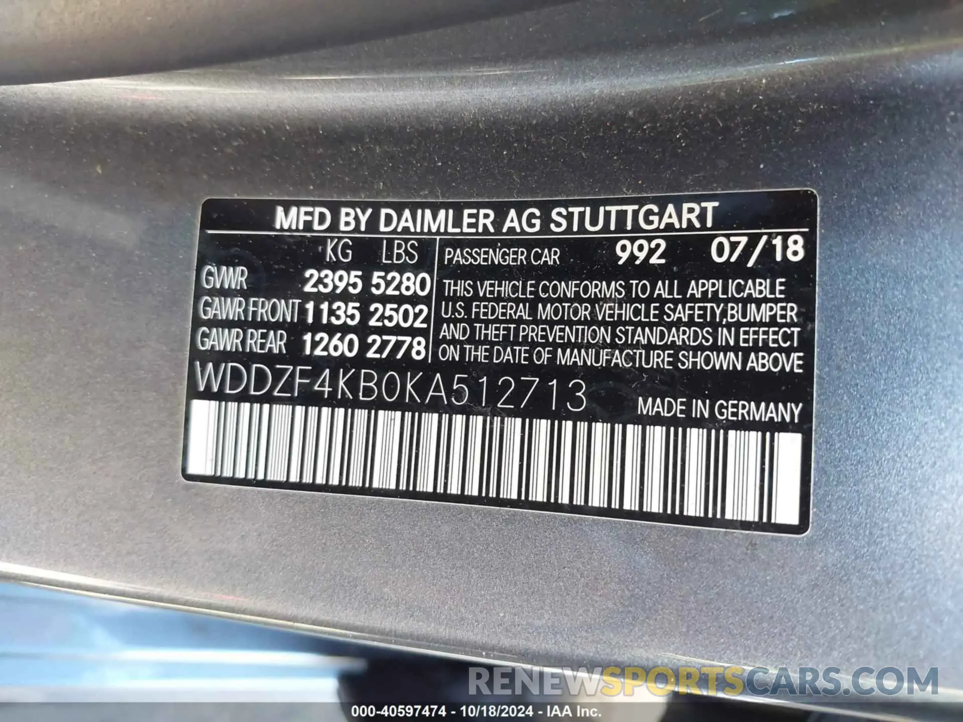 9 fotografías del automóvil dañado WDDZF4KB0KA512713 MERCEDES-BENZ E 300 2019