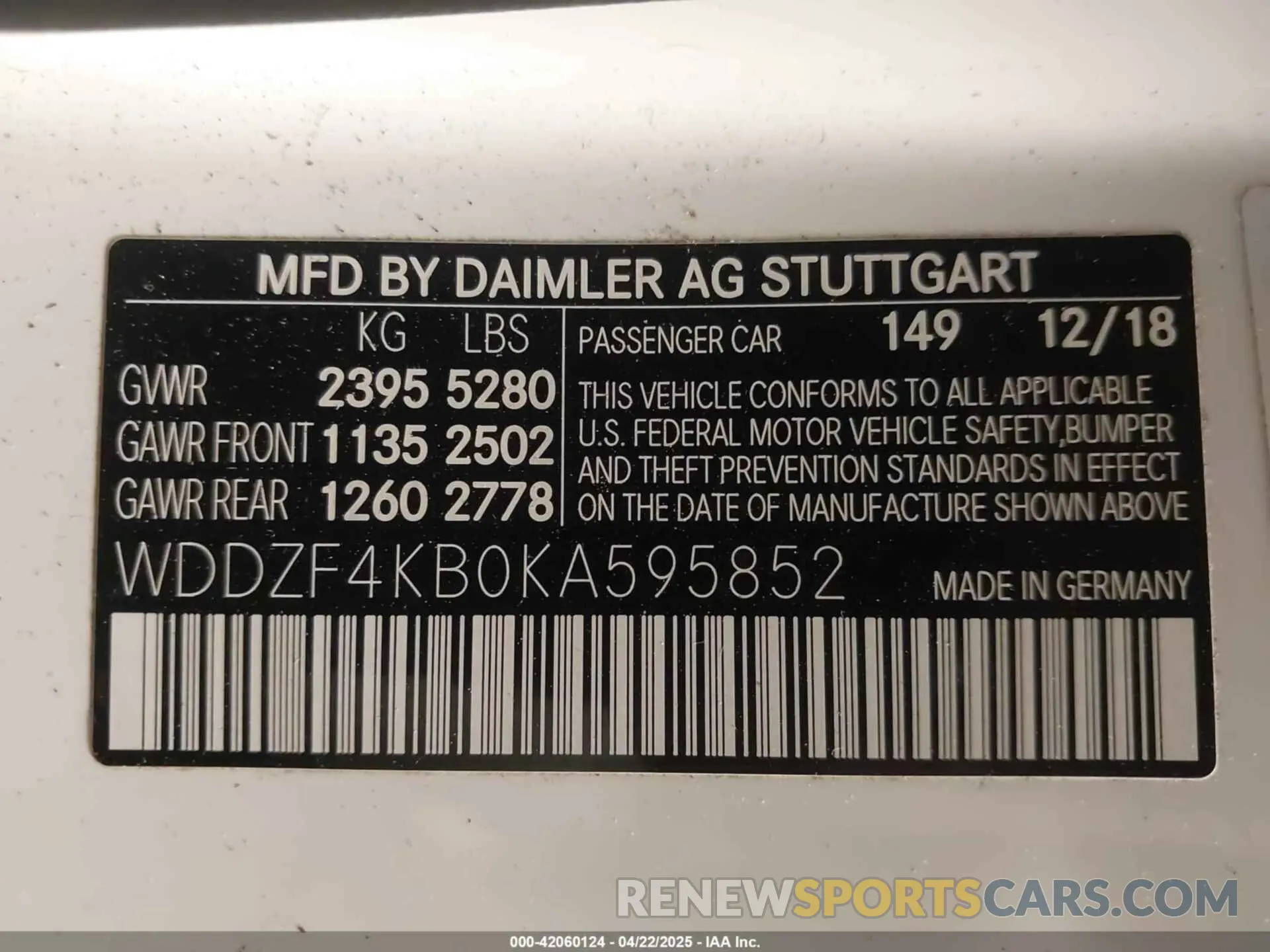 9 fotografías del automóvil dañado WDDZF4KB0KA595852 MERCEDES-BENZ E 300 2019