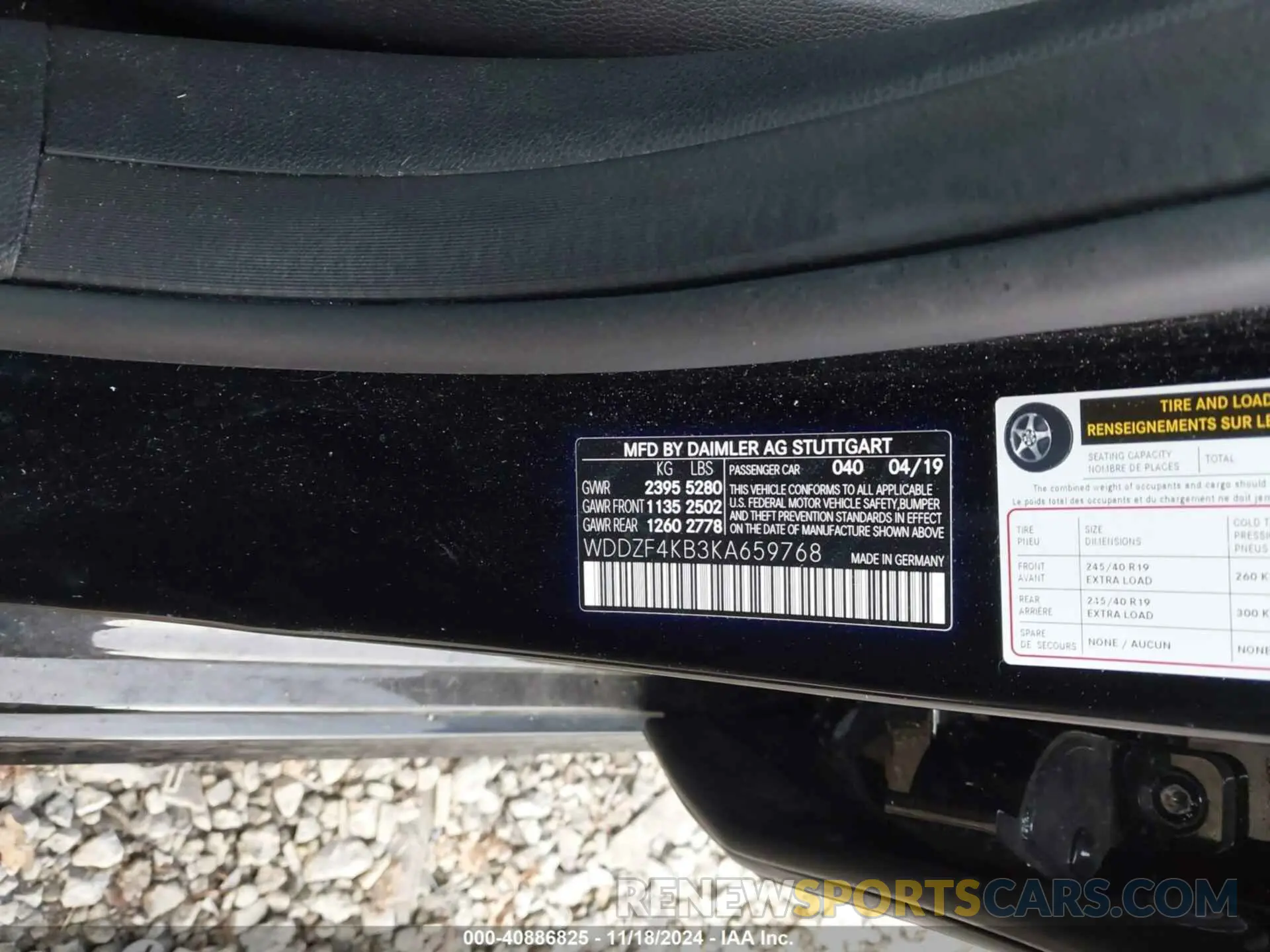 9 fotografías del automóvil dañado WDDZF4KB3KA659768 MERCEDES-BENZ E 300 2019