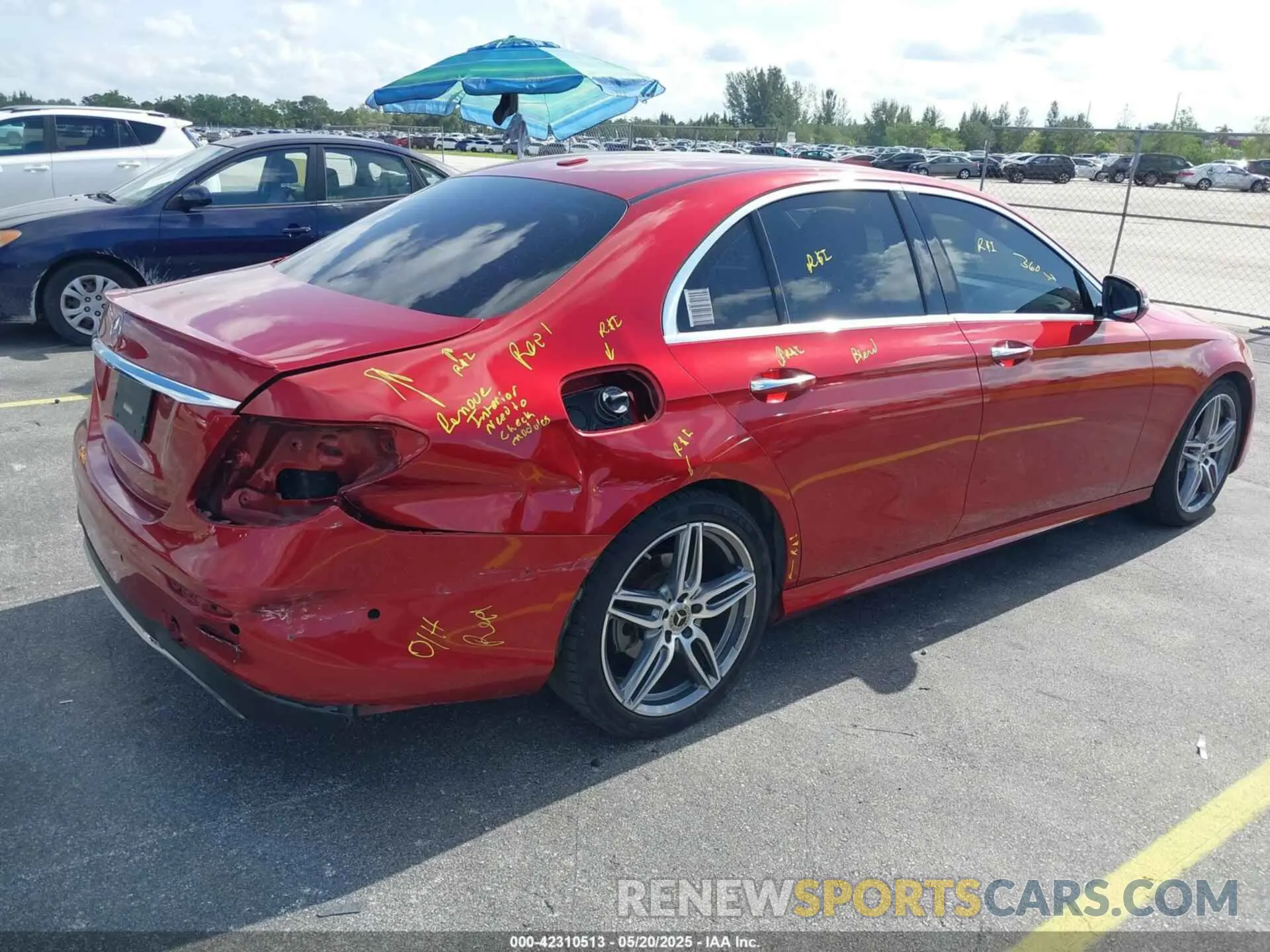 6 fotografías del automóvil dañado WDDZF8DB1LA747787 MERCEDES-BENZ E 350 2020