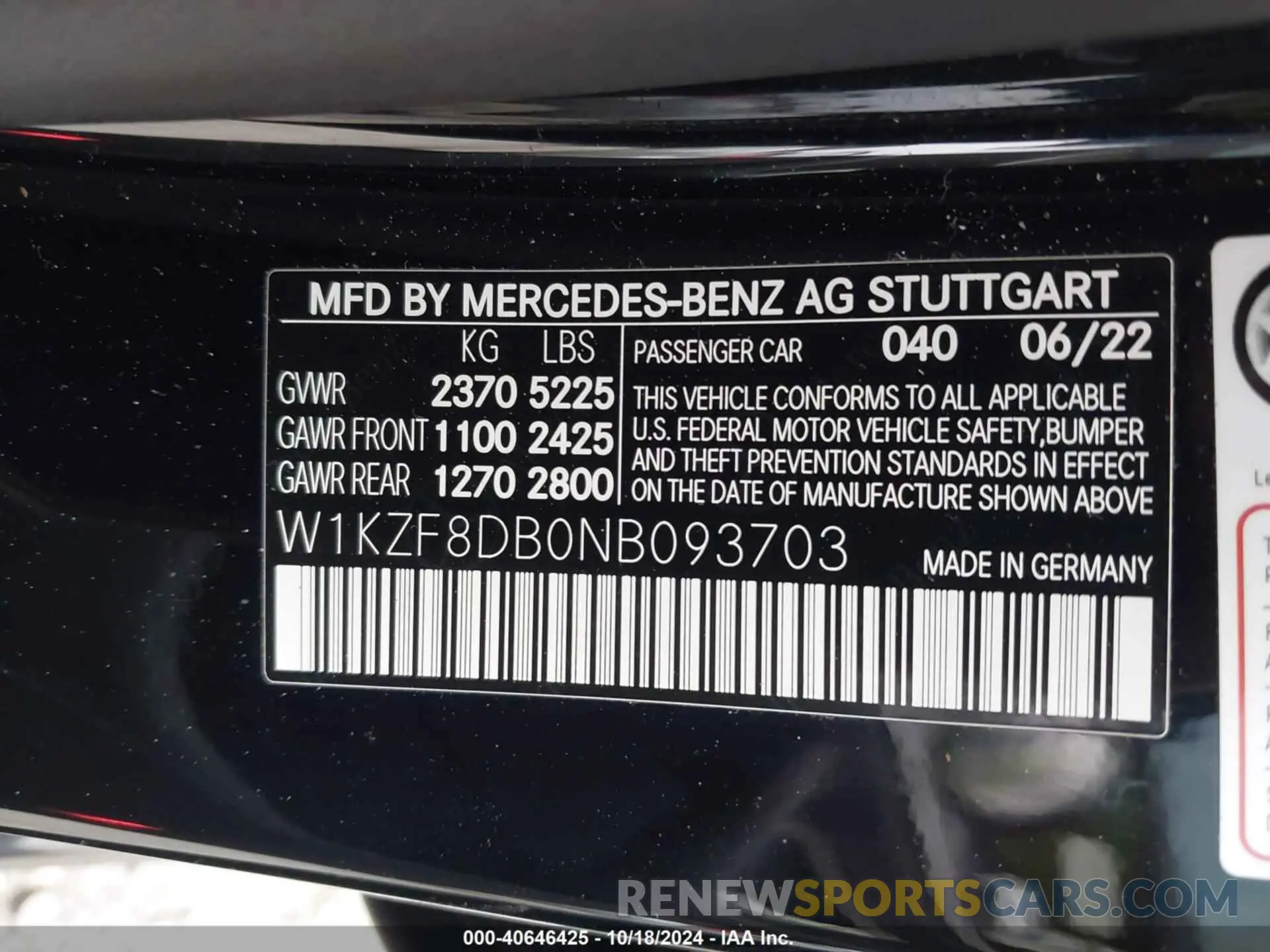 9 fotografías del automóvil dañado W1KZF8DB0NB093703 MERCEDES-BENZ E 350 2022