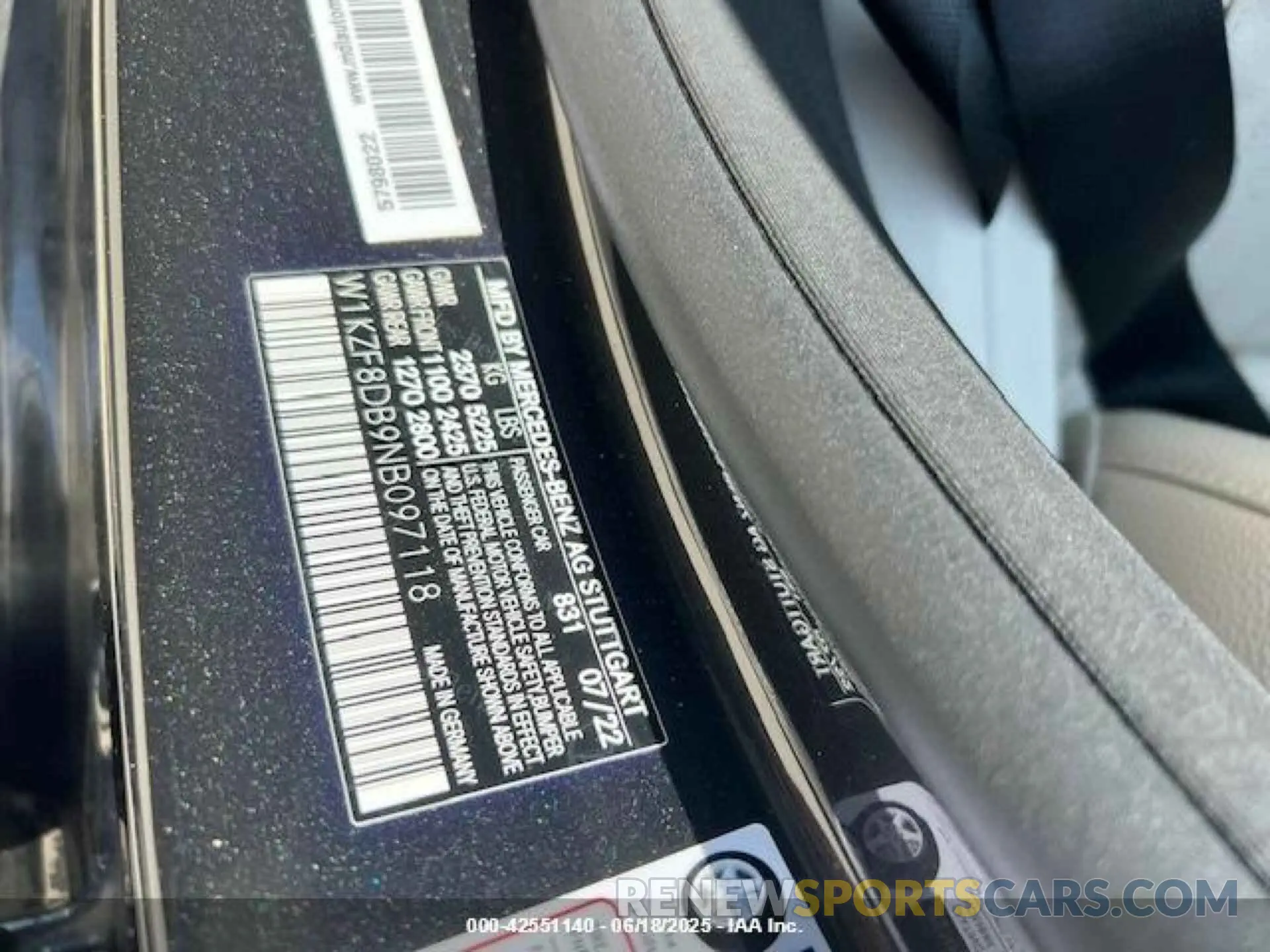 9 fotografías del automóvil dañado W1KZF8DB9NB097118 MERCEDES-BENZ E 350 2022