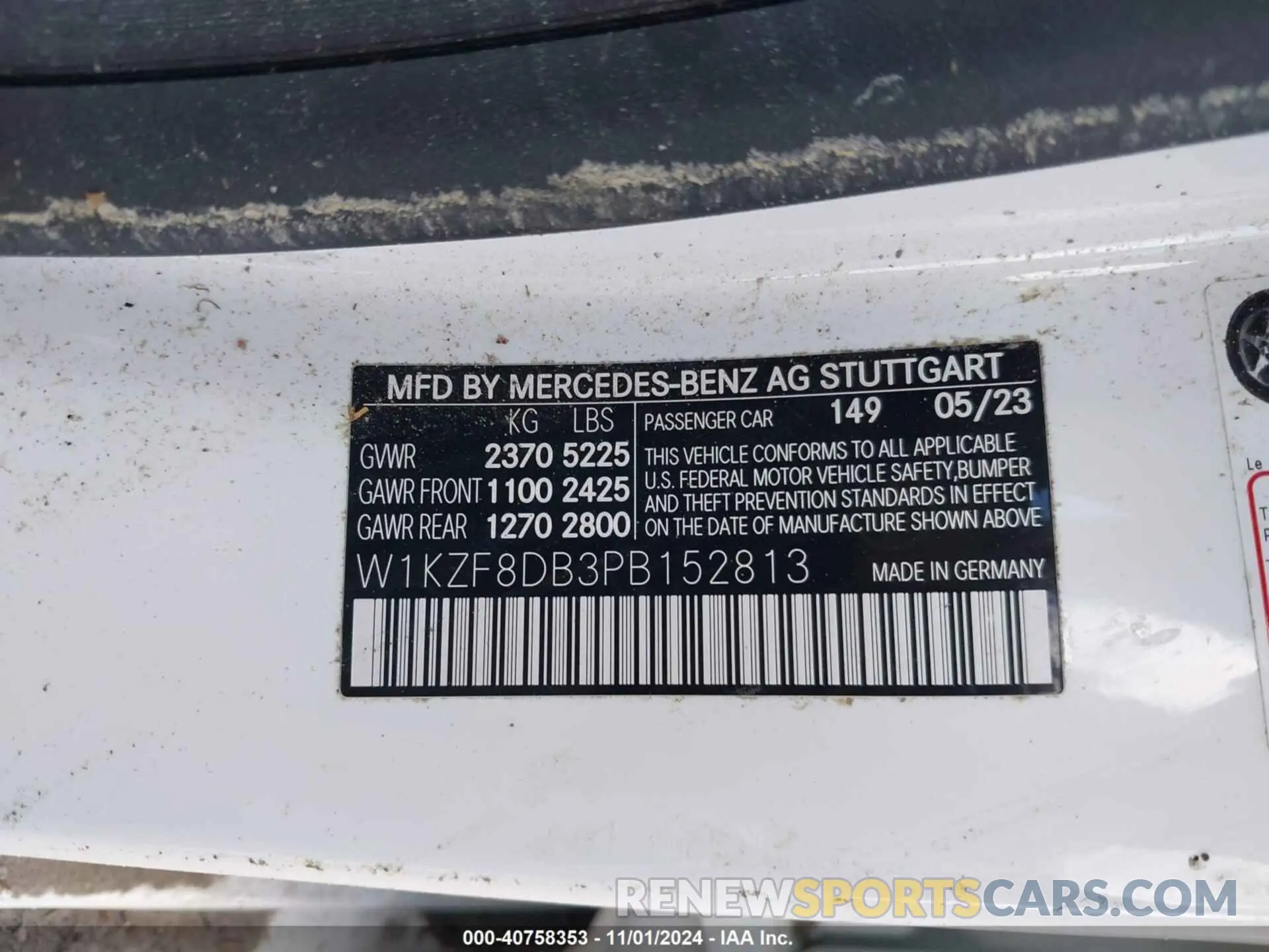 9 fotografías del automóvil dañado W1KZF8DB3PB152813 MERCEDES-BENZ E 350 2023