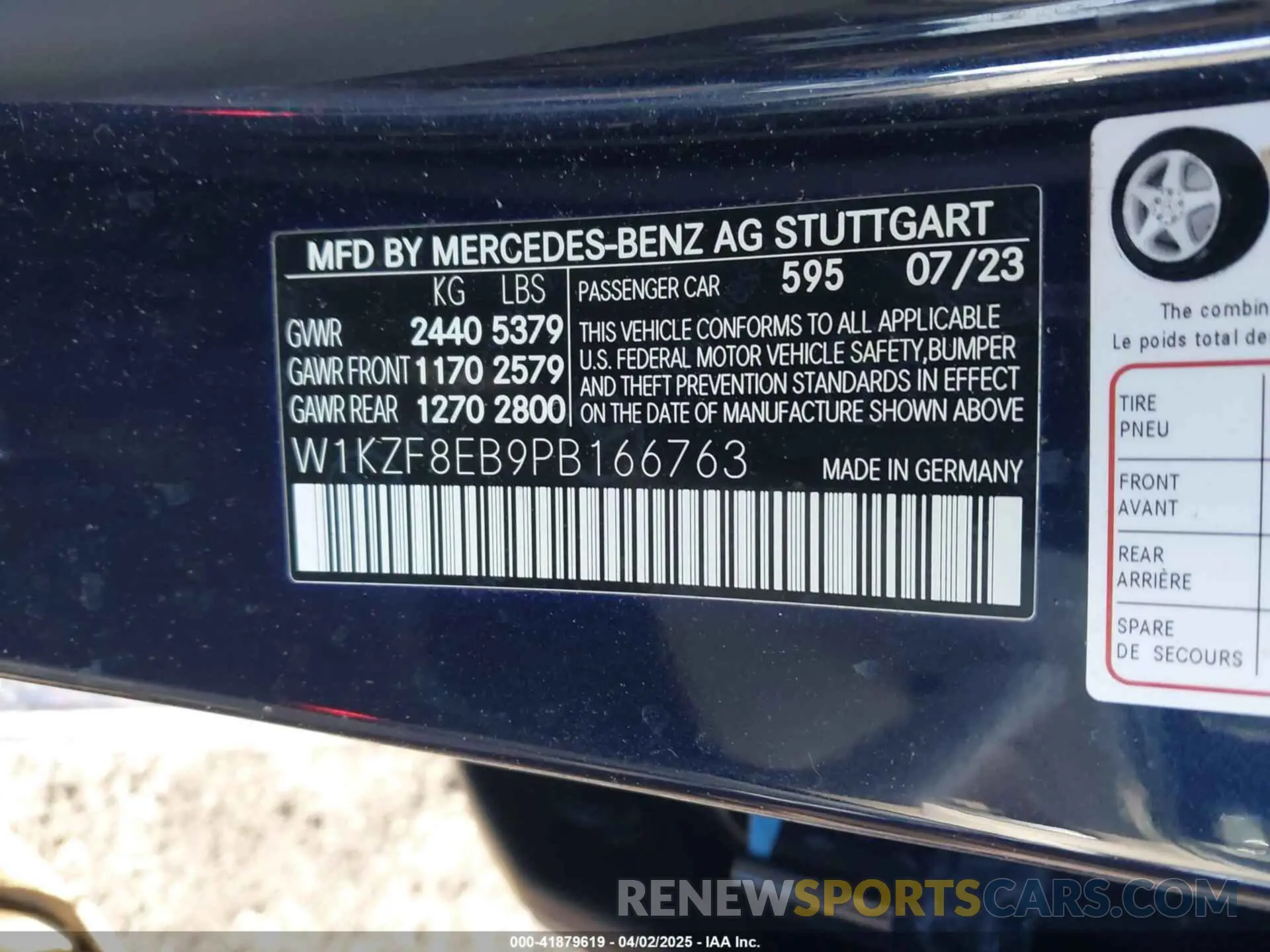 9 fotografías del automóvil dañado W1KZF8EB9PB166763 MERCEDES-BENZ E 350 2023