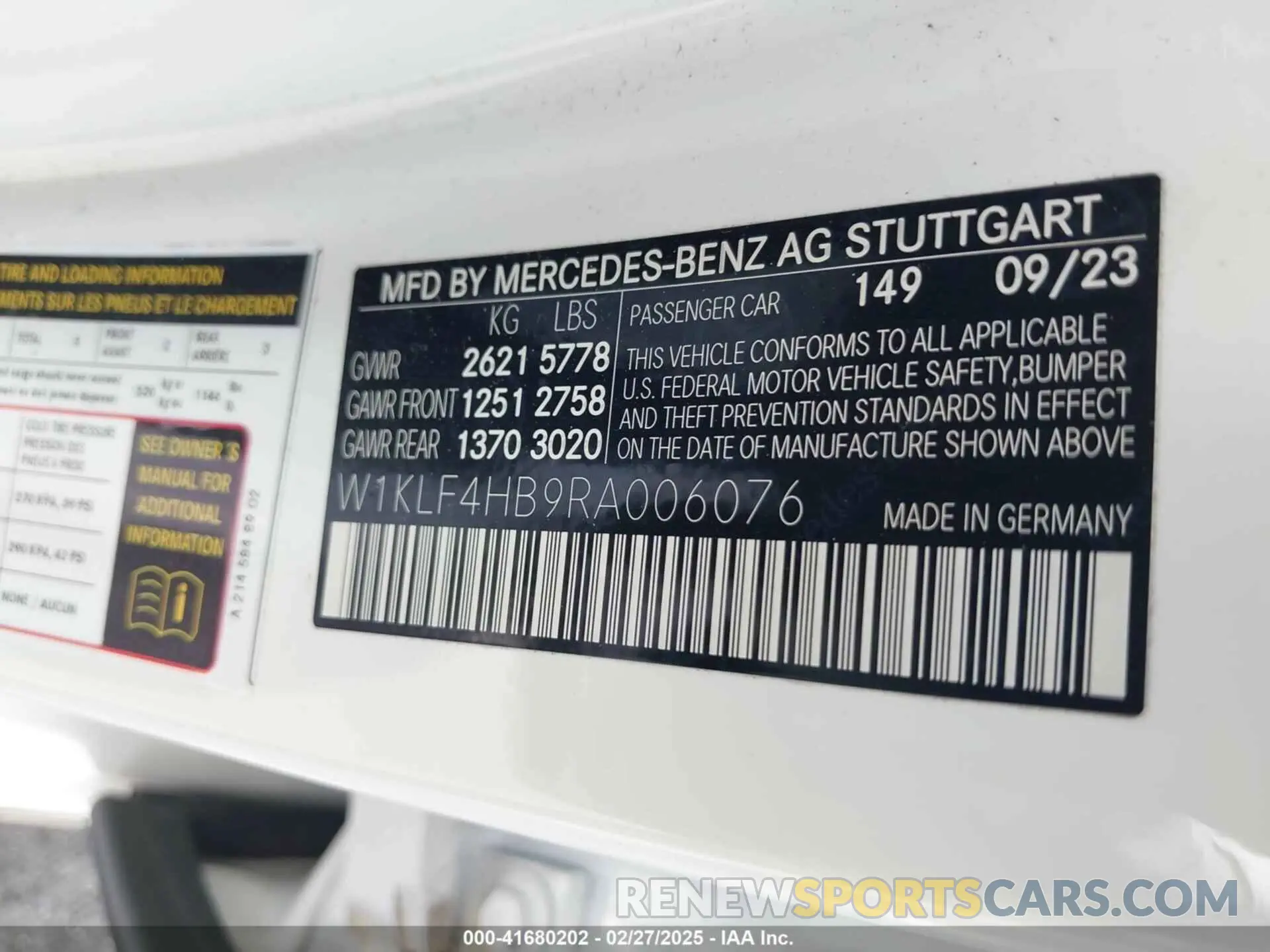 9 fotografías del automóvil dañado W1KLF4HB9RA006076 MERCEDES-BENZ E 350 2024