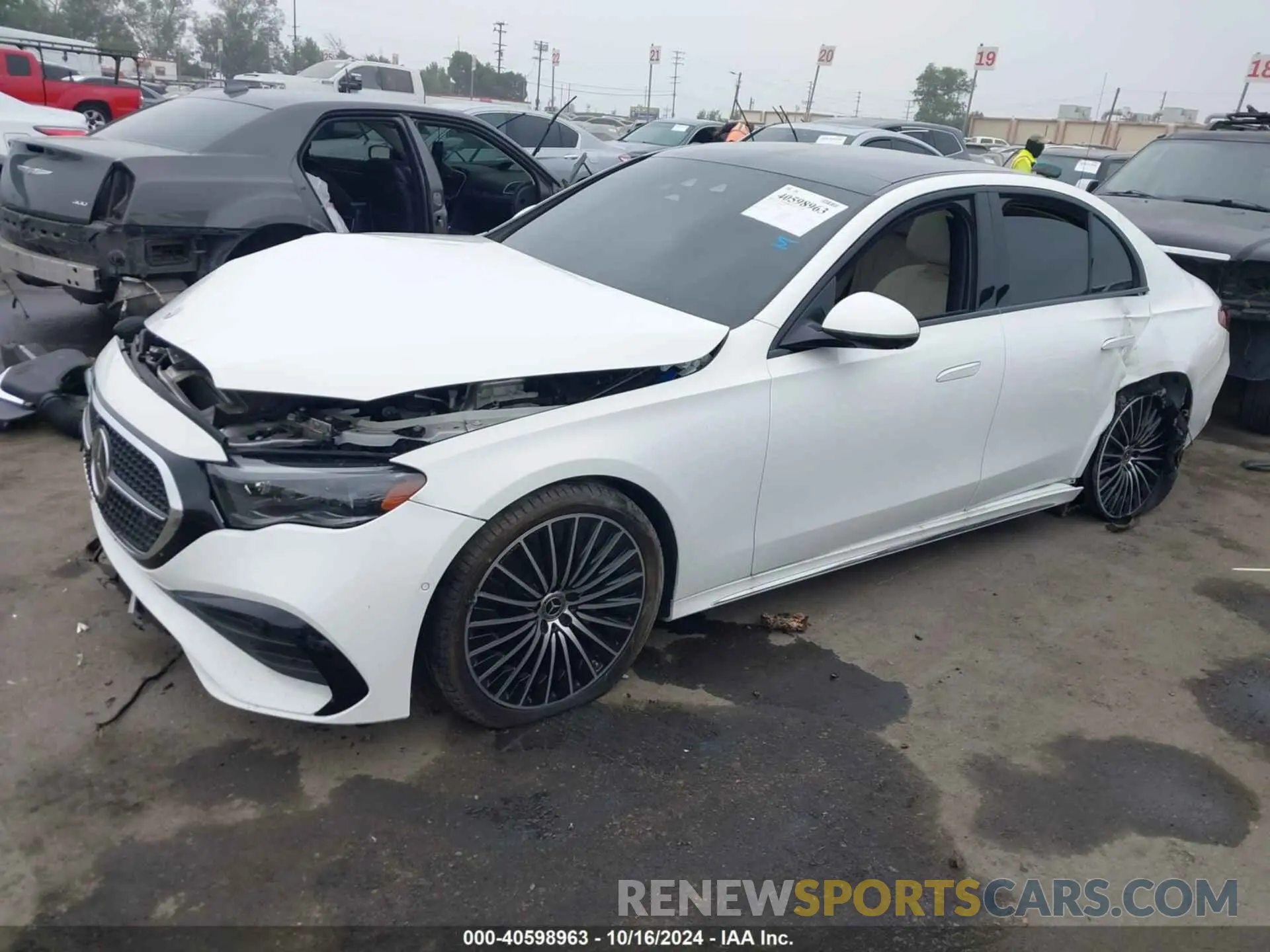2 fotografías del automóvil dañado W1KLF4HB9RA009205 MERCEDES-BENZ E 350 2024