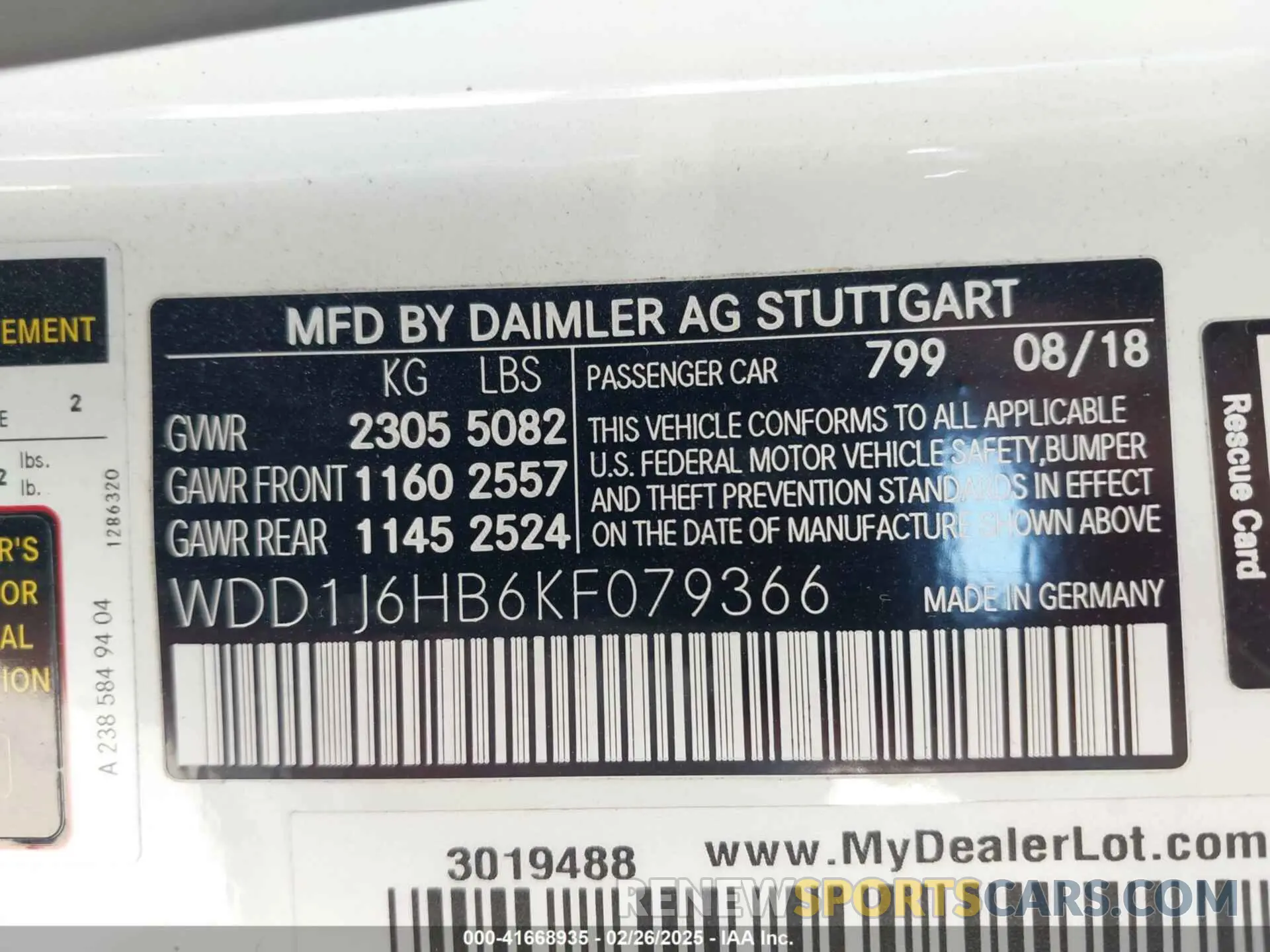 9 fotografías del automóvil dañado WDD1J6HB6KF079366 MERCEDES-BENZ E 450 2019