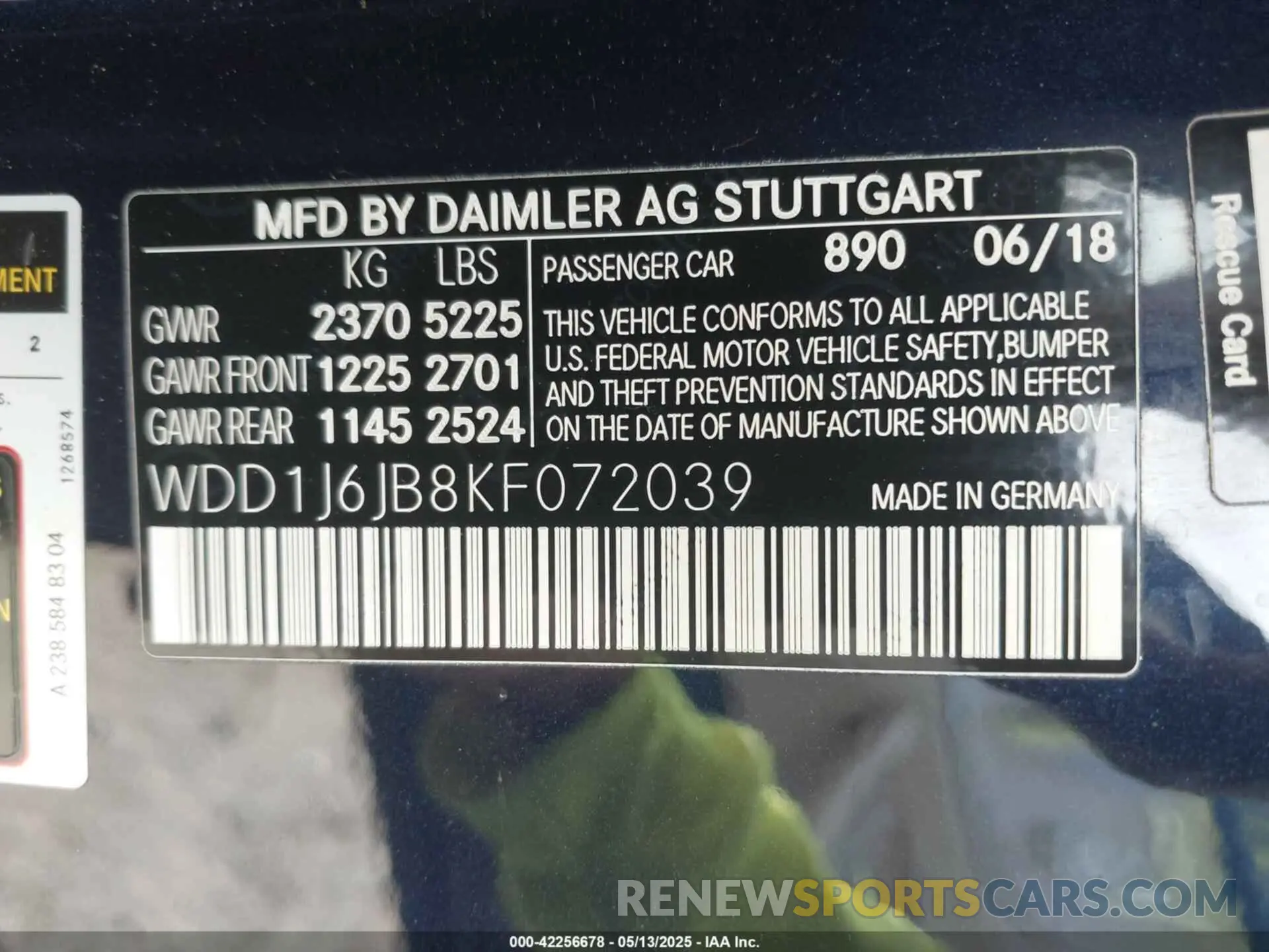 9 fotografías del automóvil dañado WDD1J6JB8KF072039 MERCEDES-BENZ E 450 2019