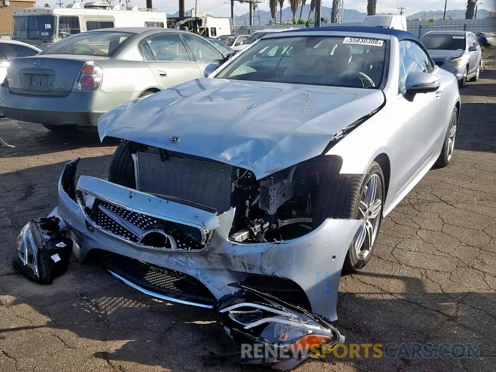 2 fotografías del automóvil dañado WDD1K6HB6KF075816 MERCEDES-BENZ E 450 2019