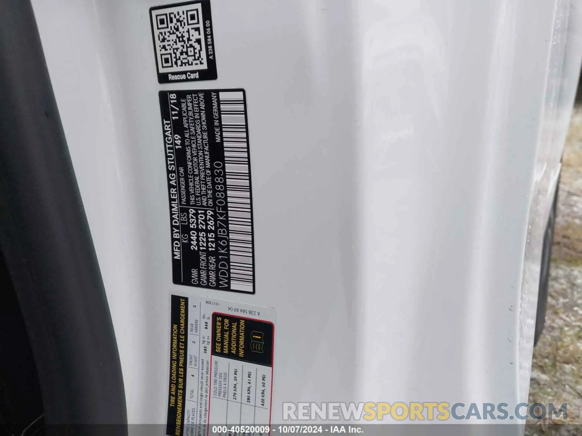 9 fotografías del automóvil dañado WDD1K6JB7KF088830 MERCEDES-BENZ E 450 2019