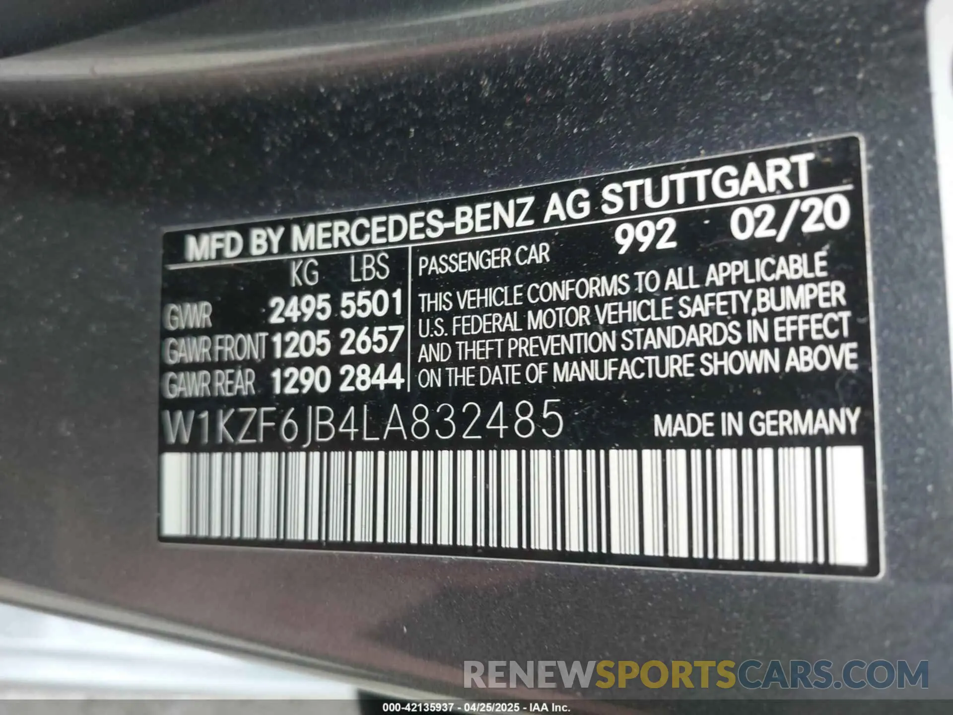 9 fotografías del automóvil dañado W1KZF6JB4LA832485 MERCEDES-BENZ E 450 2020