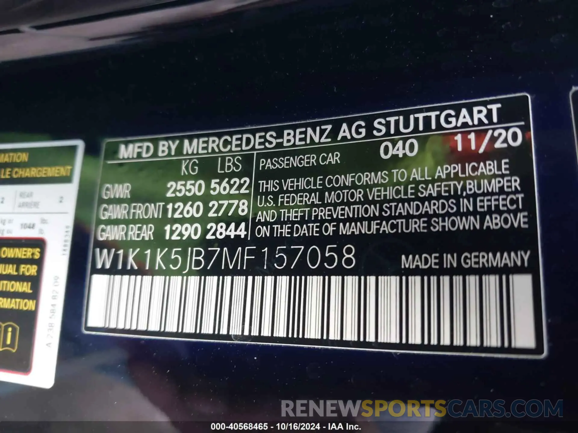9 fotografías del automóvil dañado W1K1K5JB7MF157058 MERCEDES-BENZ E 450 2021
