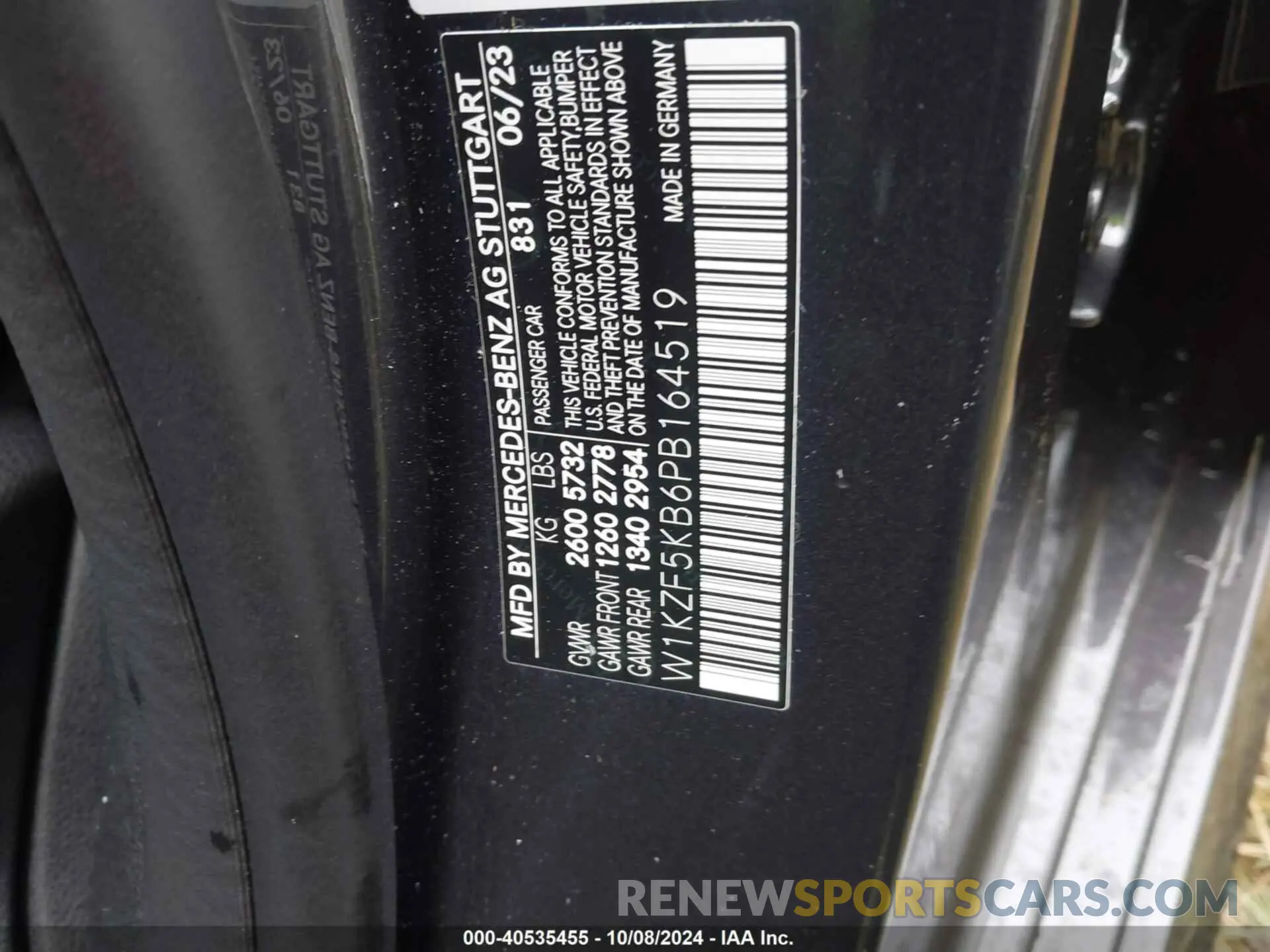 9 fotografías del automóvil dañado W1KZF5KB6PB164519 MERCEDES-BENZ E 450 2023