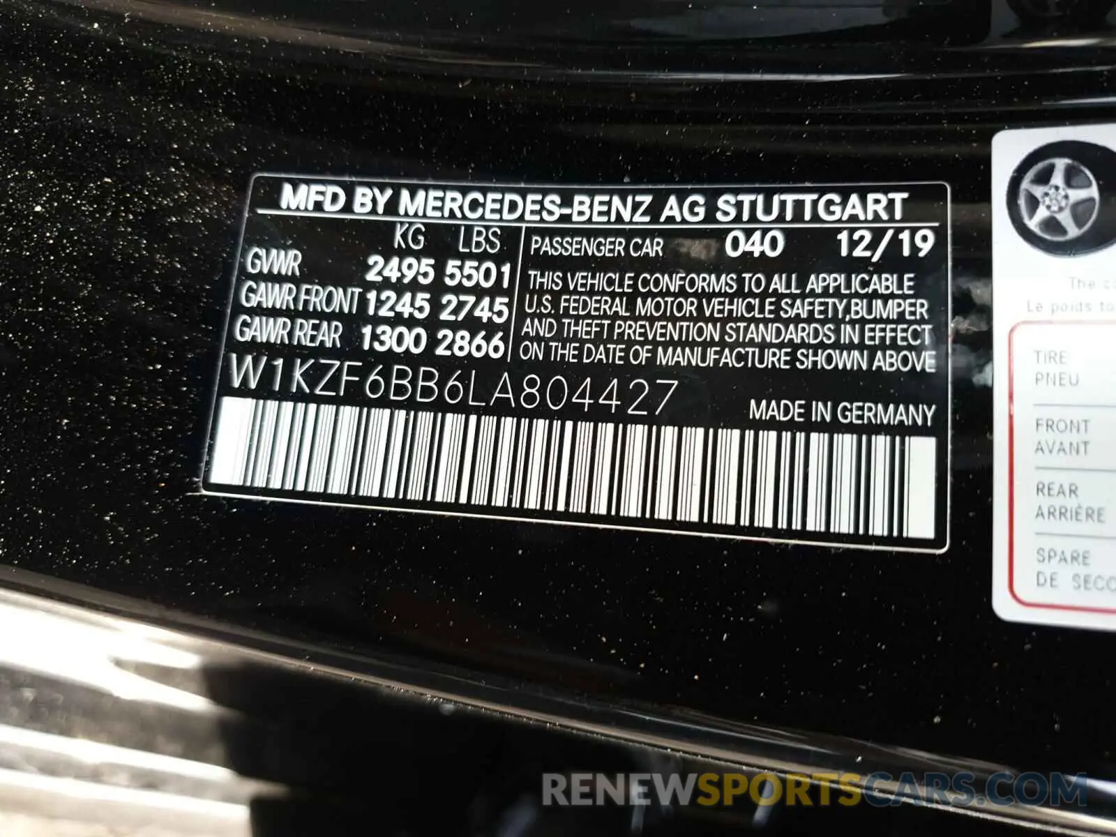 10 fotografías del automóvil dañado W1KZF6BB6LA804427 MERCEDES-BENZ E AMG 53 4 2020