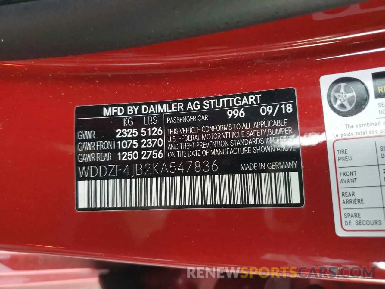 13 fotografías del automóvil dañado WDDZF4JB2KA547836 MERCEDES-BENZ E-CLASS 2019