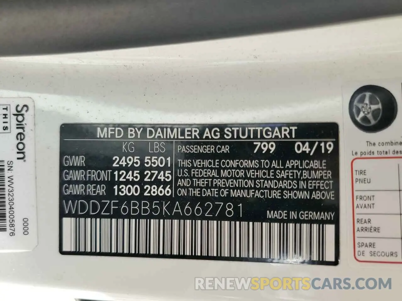 12 fotografías del automóvil dañado WDDZF6BB5KA662781 MERCEDES-BENZ E-CLASS 2019