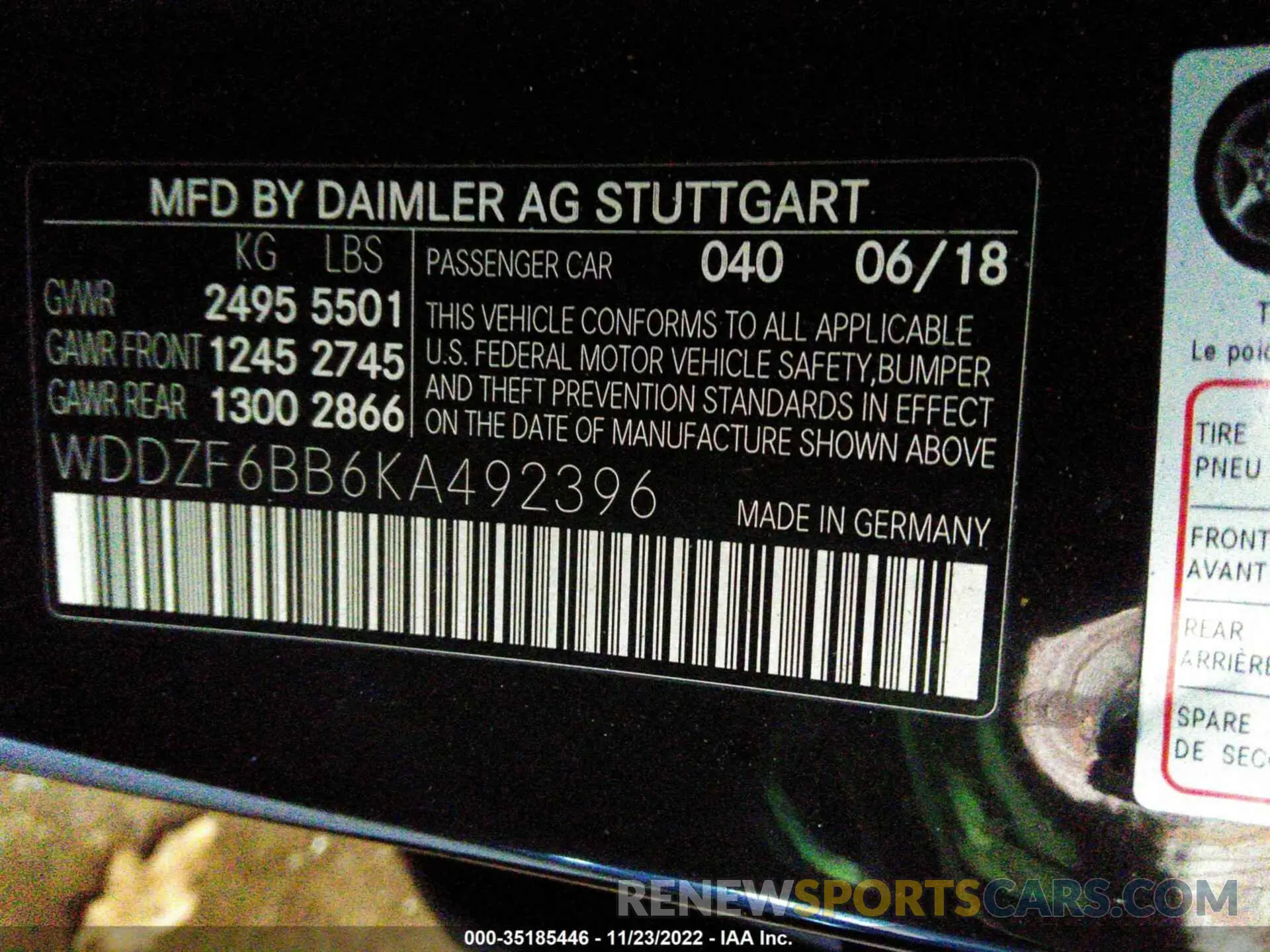 9 fotografías del automóvil dañado WDDZF6BB6KA492396 MERCEDES-BENZ E-CLASS 2019