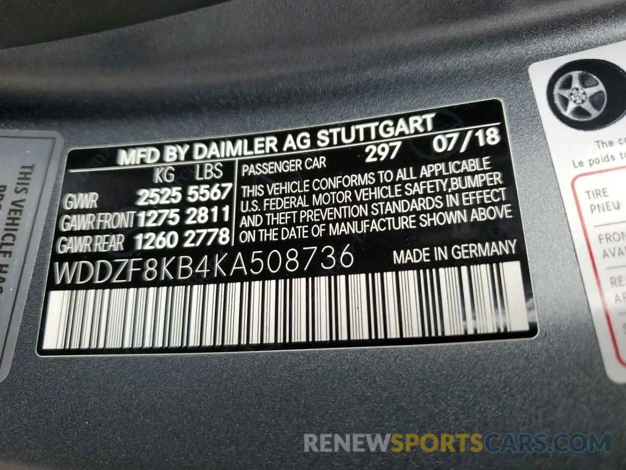 12 fotografías del automóvil dañado WDDZF8KB4KA508736 MERCEDES-BENZ E-CLASS 2019