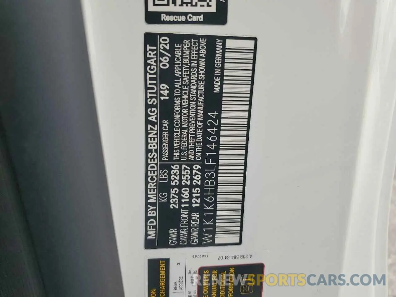 12 fotografías del automóvil dañado W1K1K6HB3LF146424 MERCEDES-BENZ E-CLASS 2020