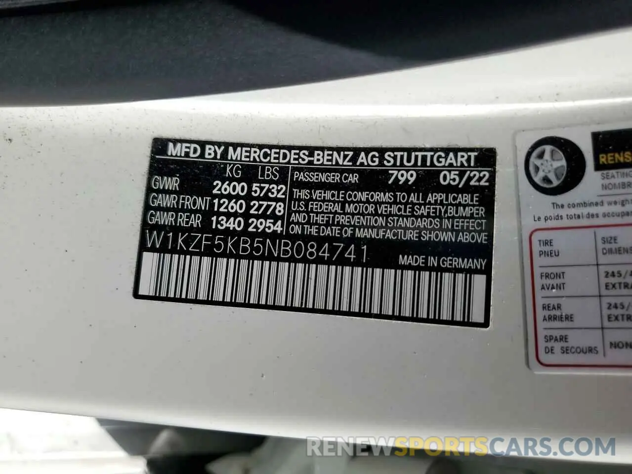 12 fotografías del automóvil dañado W1KZF5KB5NB084741 MERCEDES-BENZ E-CLASS 2022