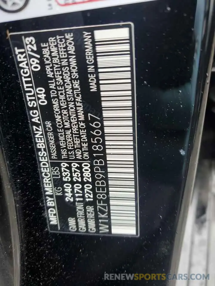 12 fotografías del automóvil dañado W1KZF8EB9PB185667 MERCEDES-BENZ E-CLASS 2023