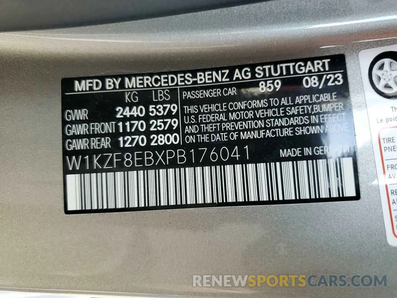 12 fotografías del automóvil dañado W1KZF8EBXPB176041 MERCEDES-BENZ E-CLASS 2023
