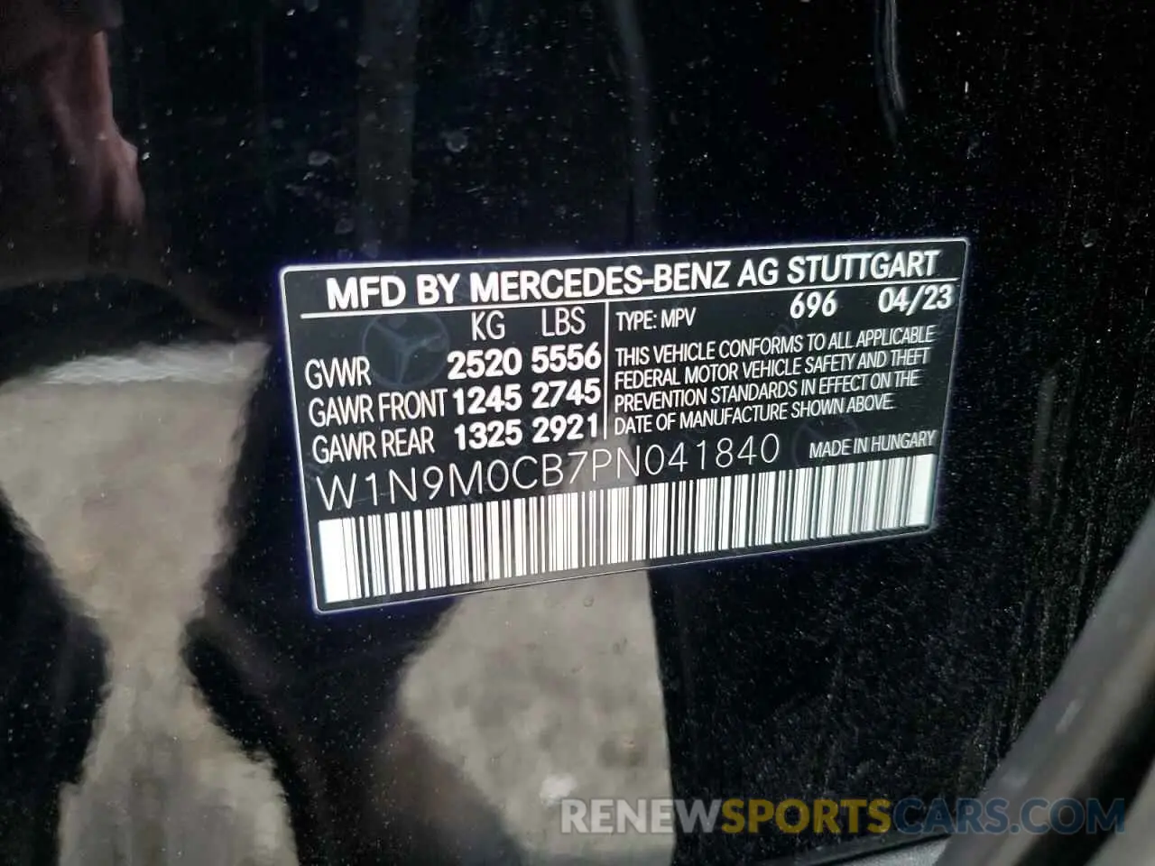 14 fotografías del automóvil dañado W1N9M0CB7PN041840 MERCEDES-BENZ EQB 250+ 2023