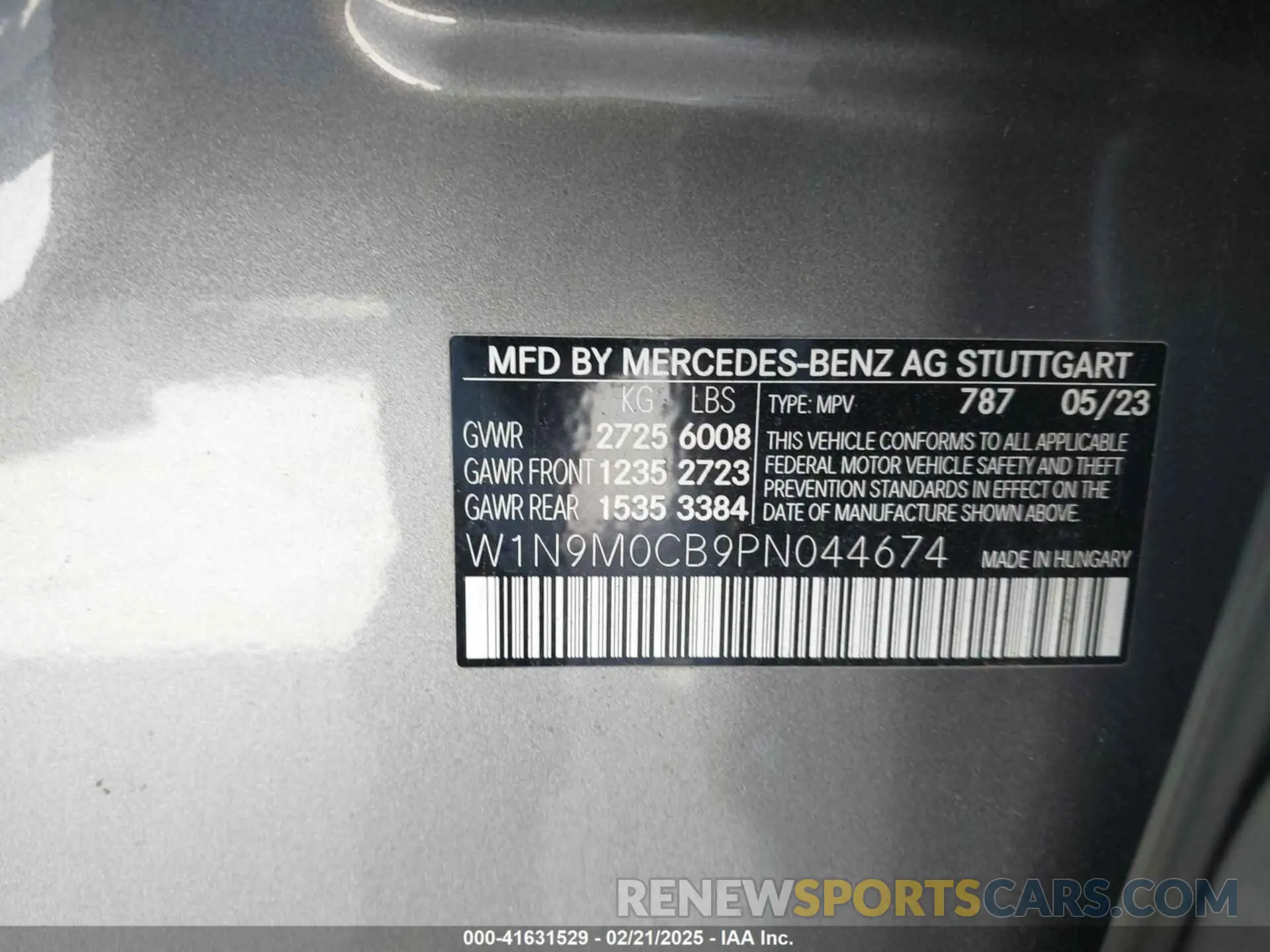 9 fotografías del automóvil dañado W1N9M0CB9PN044674 MERCEDES-BENZ EQB 250 SUV 2023