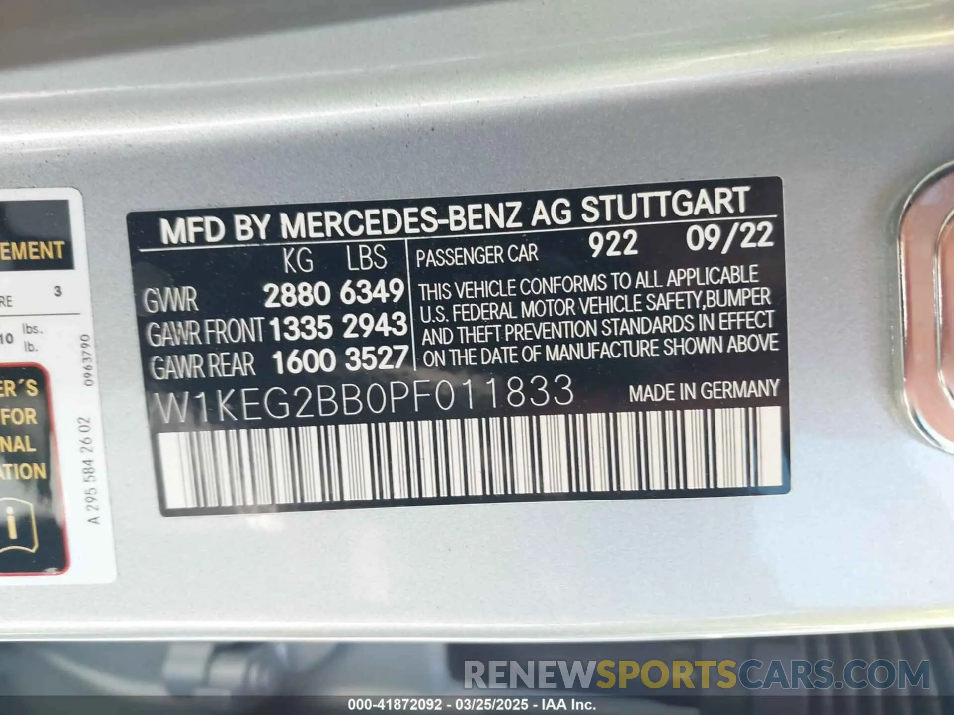 9 fotografías del automóvil dañado W1KEG2BB0PF011833 MERCEDES-BENZ EQE 350 2023